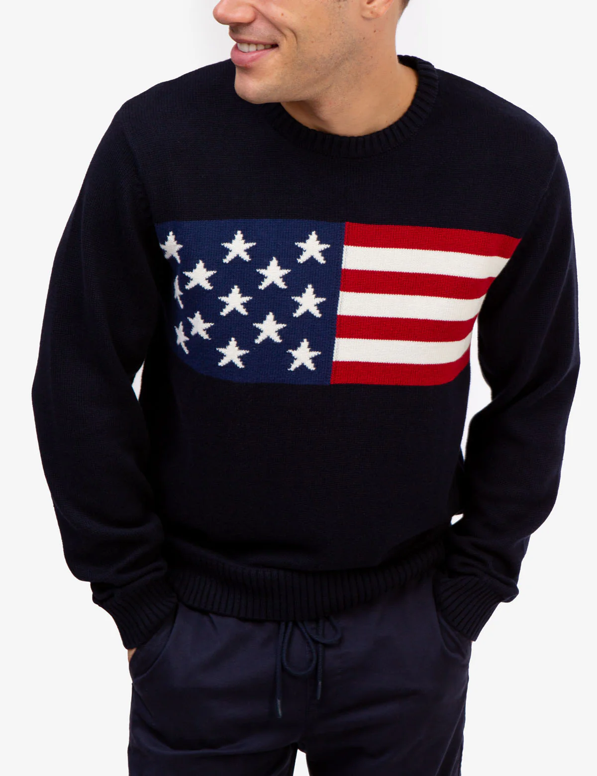 AMERICAN FLAG CREW NECK SWEATER - Image 4