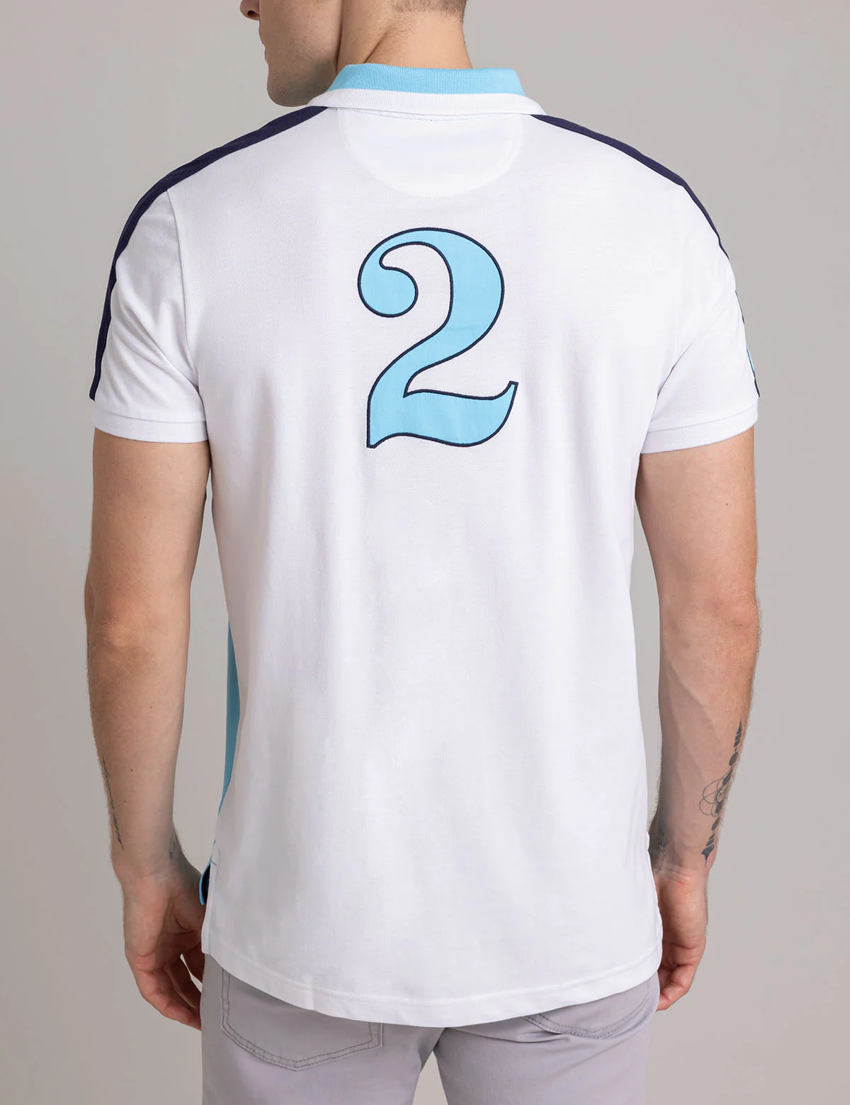 ARGENTINA COLOR BLOCK PIQUE POLO SHIRT - Image 4