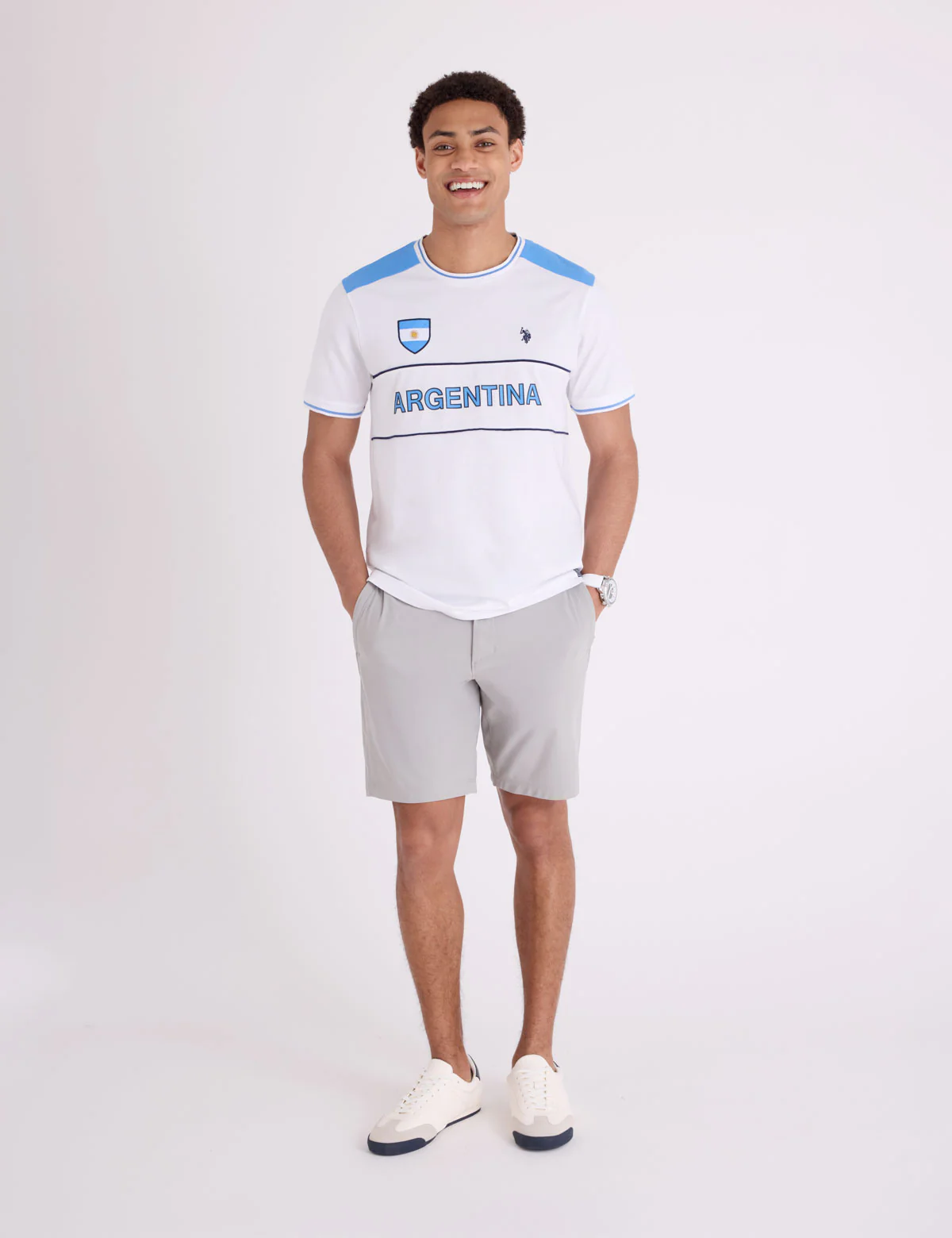 ARGENTINA FLAG SHIELD T-SHIRT - Image 3