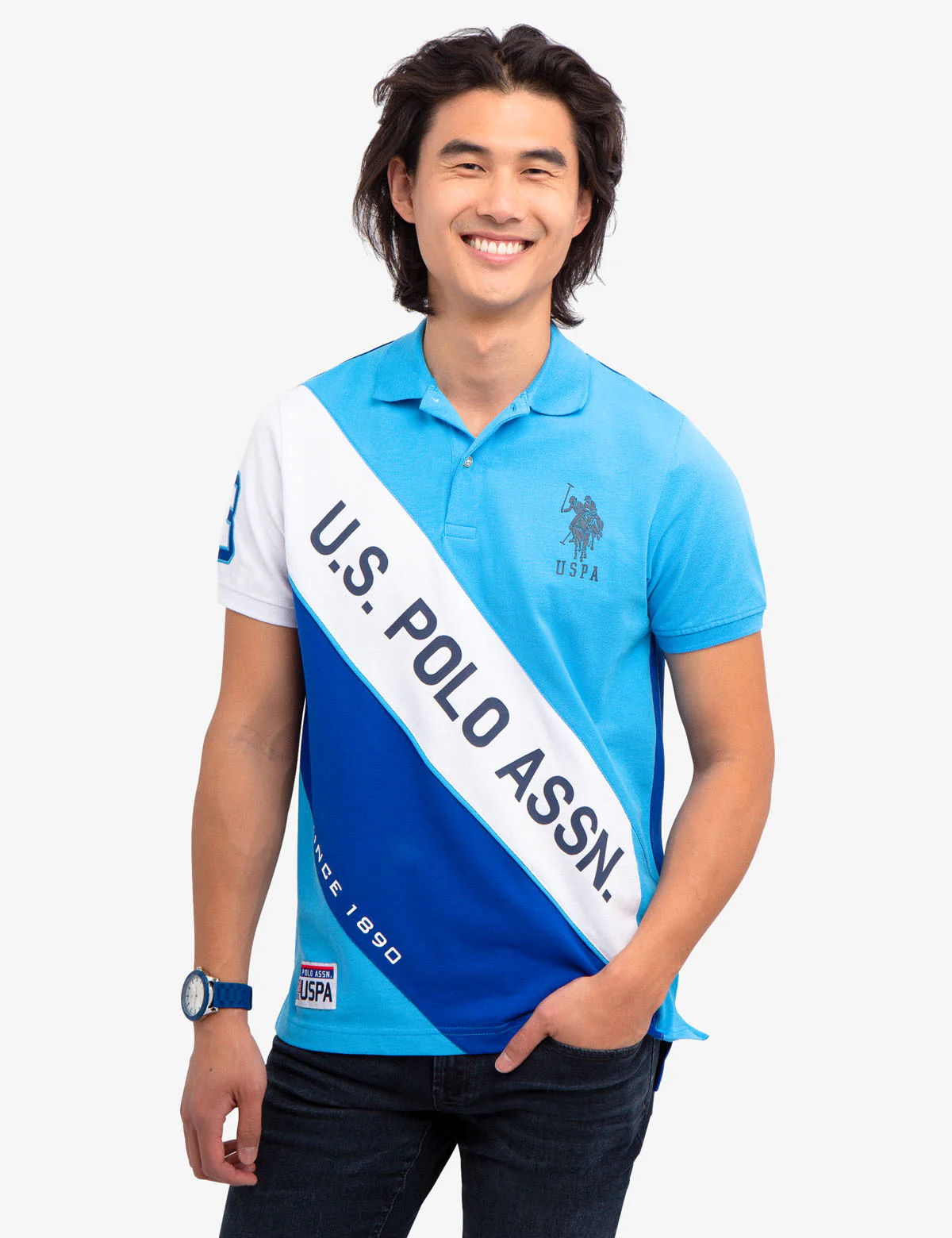 U.S. POLO ASSN. DIAGONAL POLO SHIRT