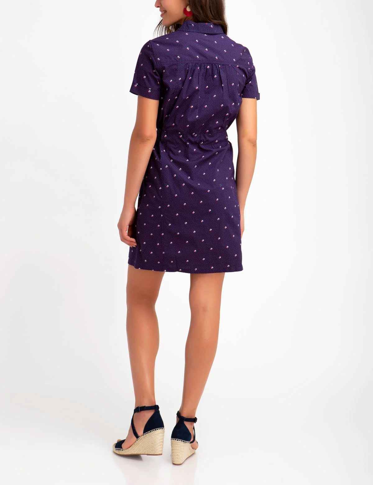 BELTED DOT PLEATED DRESS - Image 3