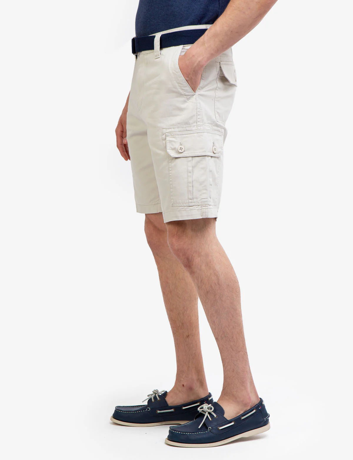 BELTED TWILL CARGO SHORTS - Image 10