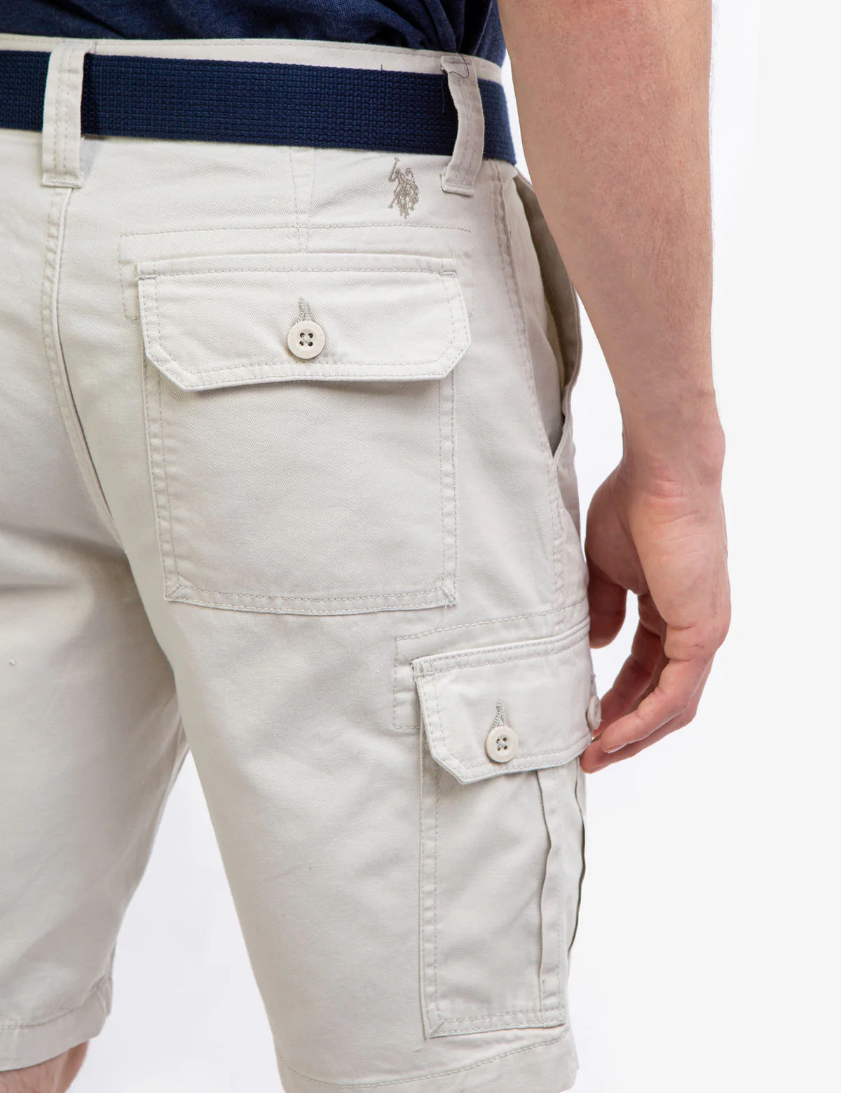 BELTED TWILL CARGO SHORTS - Image 12
