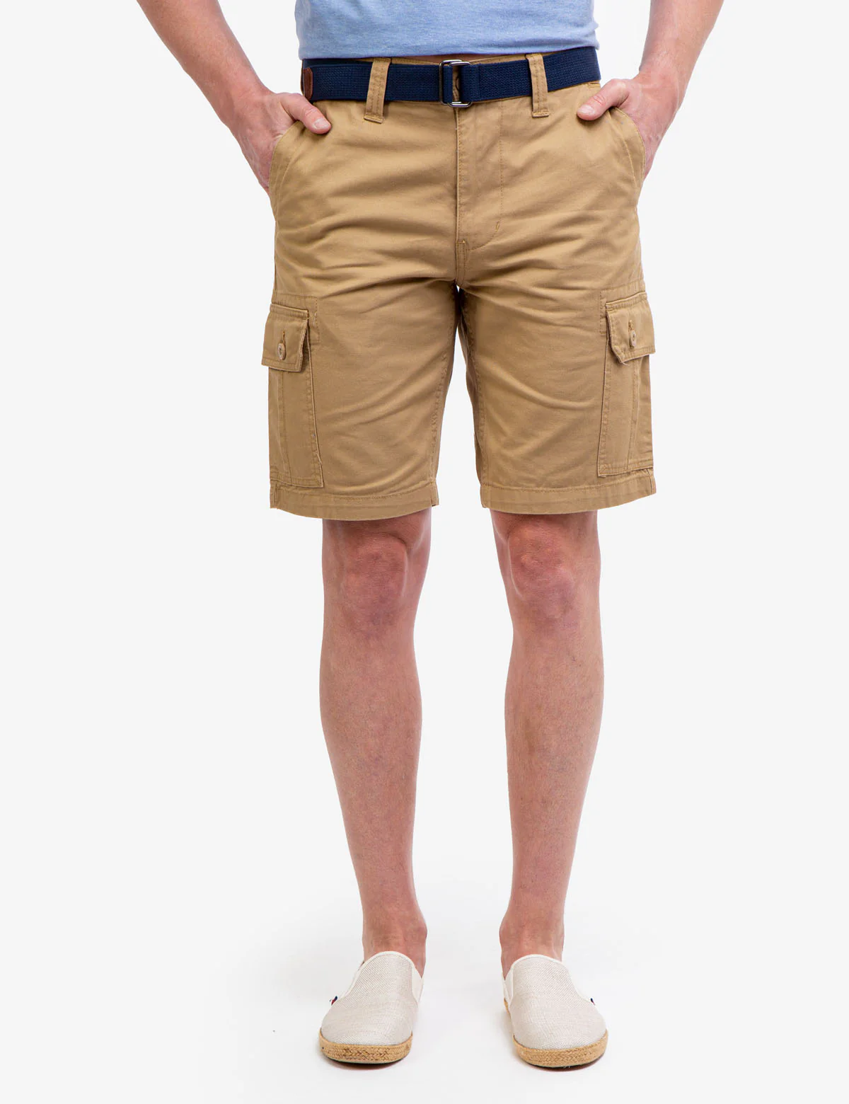 BELTED TWILL CARGO SHORTS - Image 5