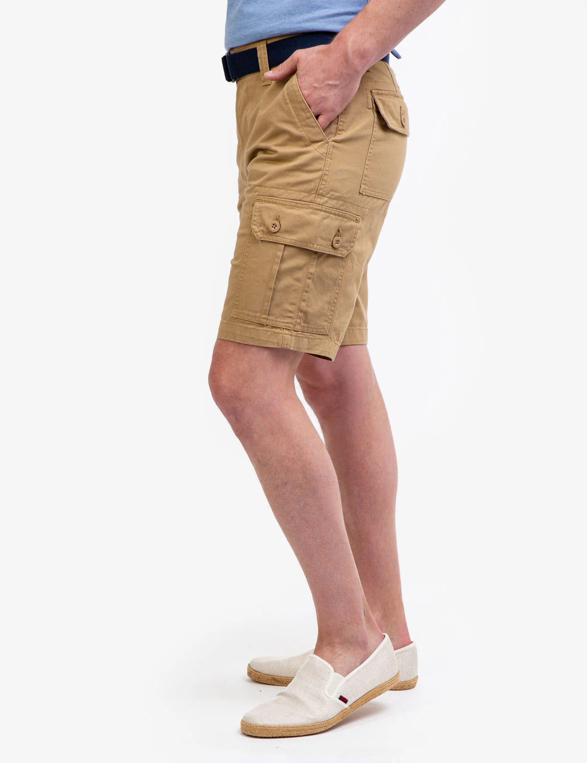 BELTED TWILL CARGO SHORTS - Image 6