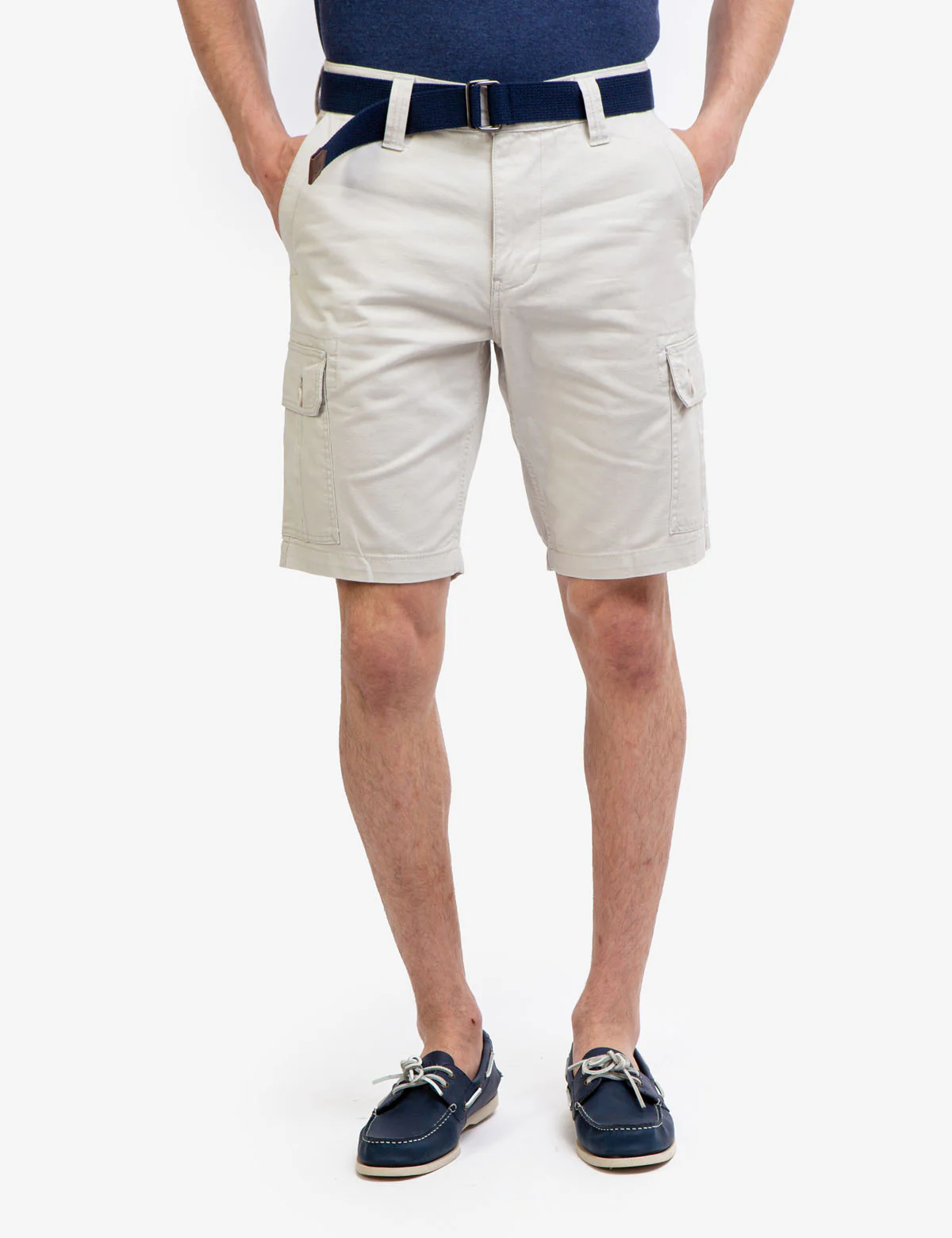 BELTED TWILL CARGO SHORTS - Image 8