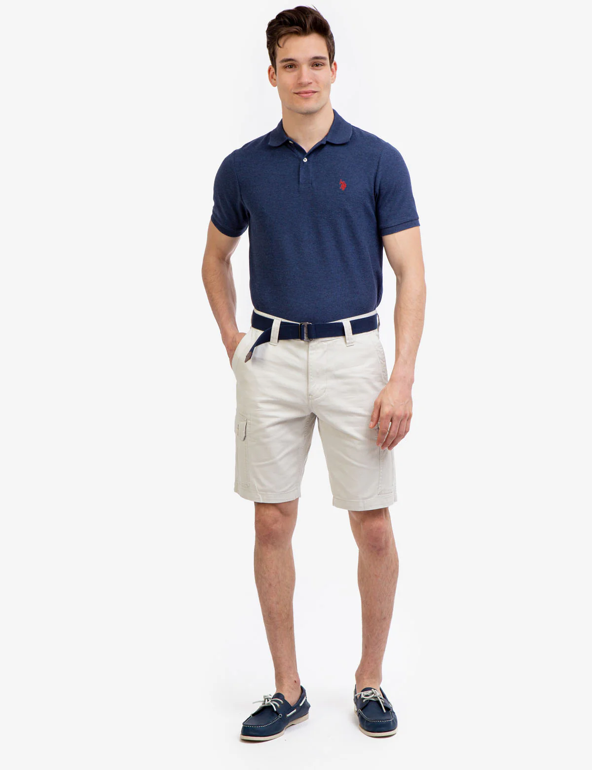 BELTED TWILL CARGO SHORTS - Image 9