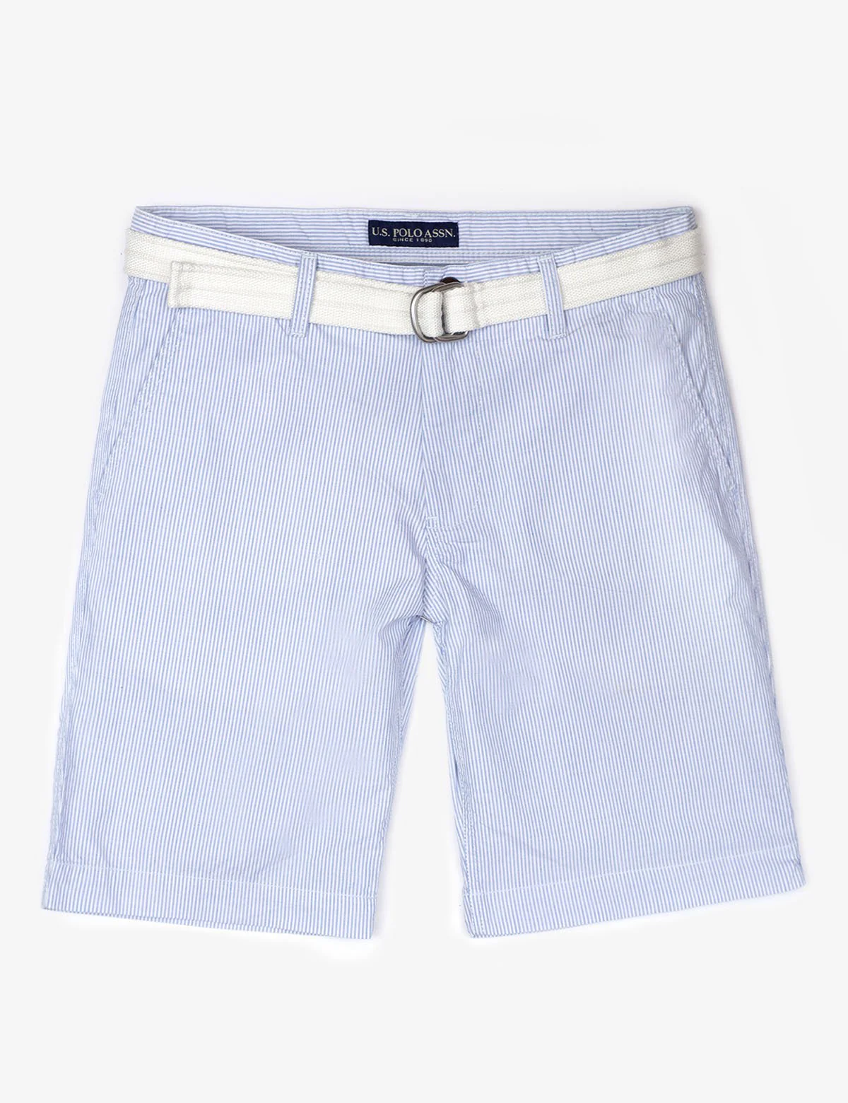 BELTED VERTICAL STRIPED SHORTS - Image 8