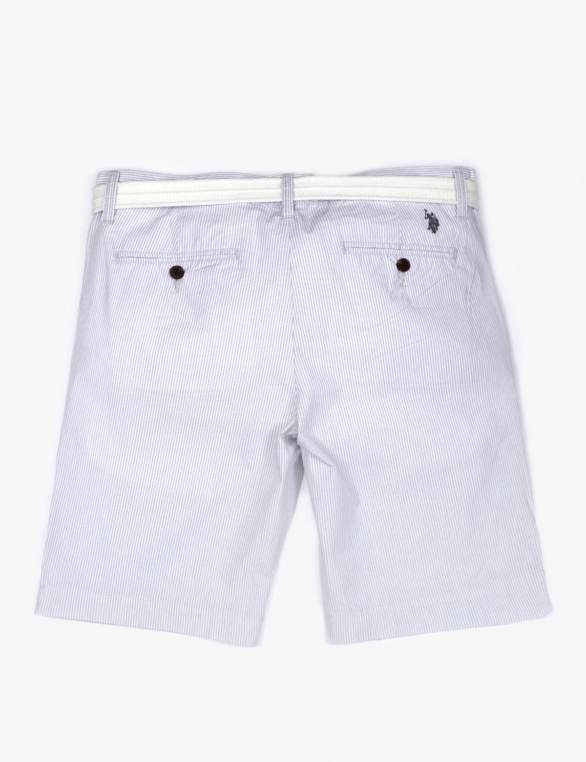 BELTED VERTICAL STRIPED SHORTS - Image 9