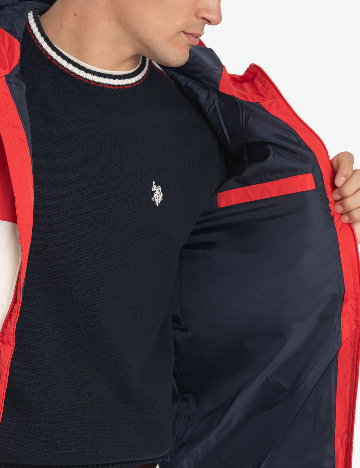 BIG LOGO TRI COLOR QUILTED PUFFER JACKET - Image 12