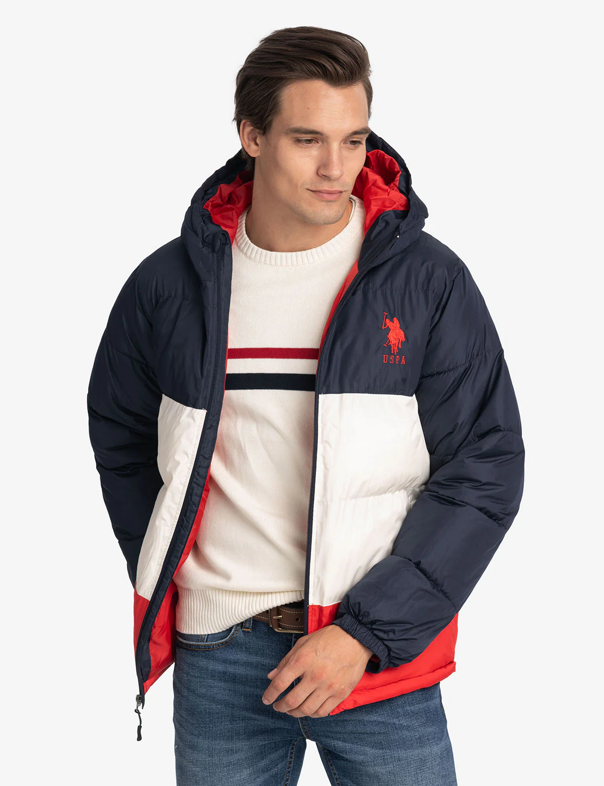BIG LOGO TRI COLOR QUILTED PUFFER JACKET - Image 14