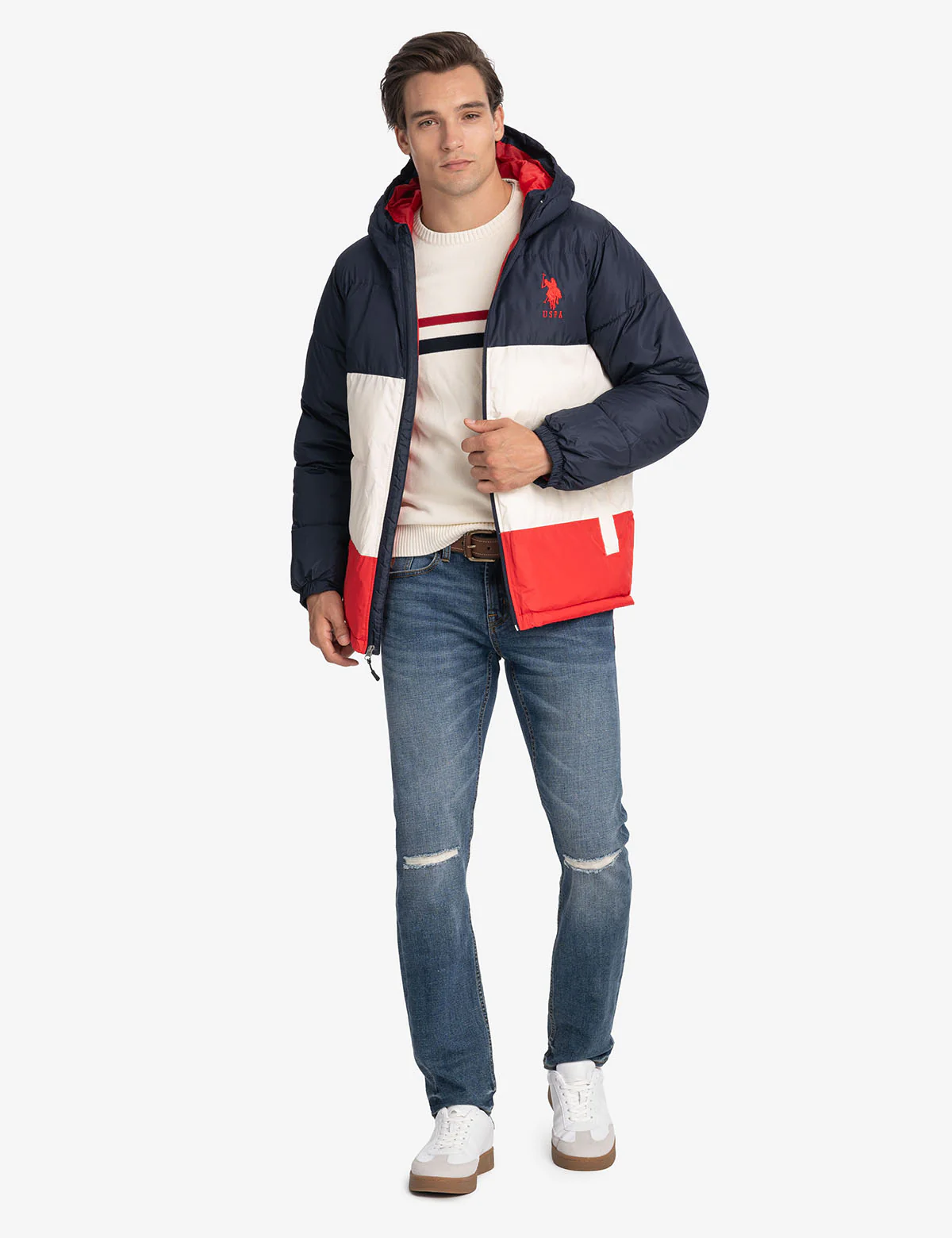 BIG LOGO TRI COLOR QUILTED PUFFER JACKET - Image 15
