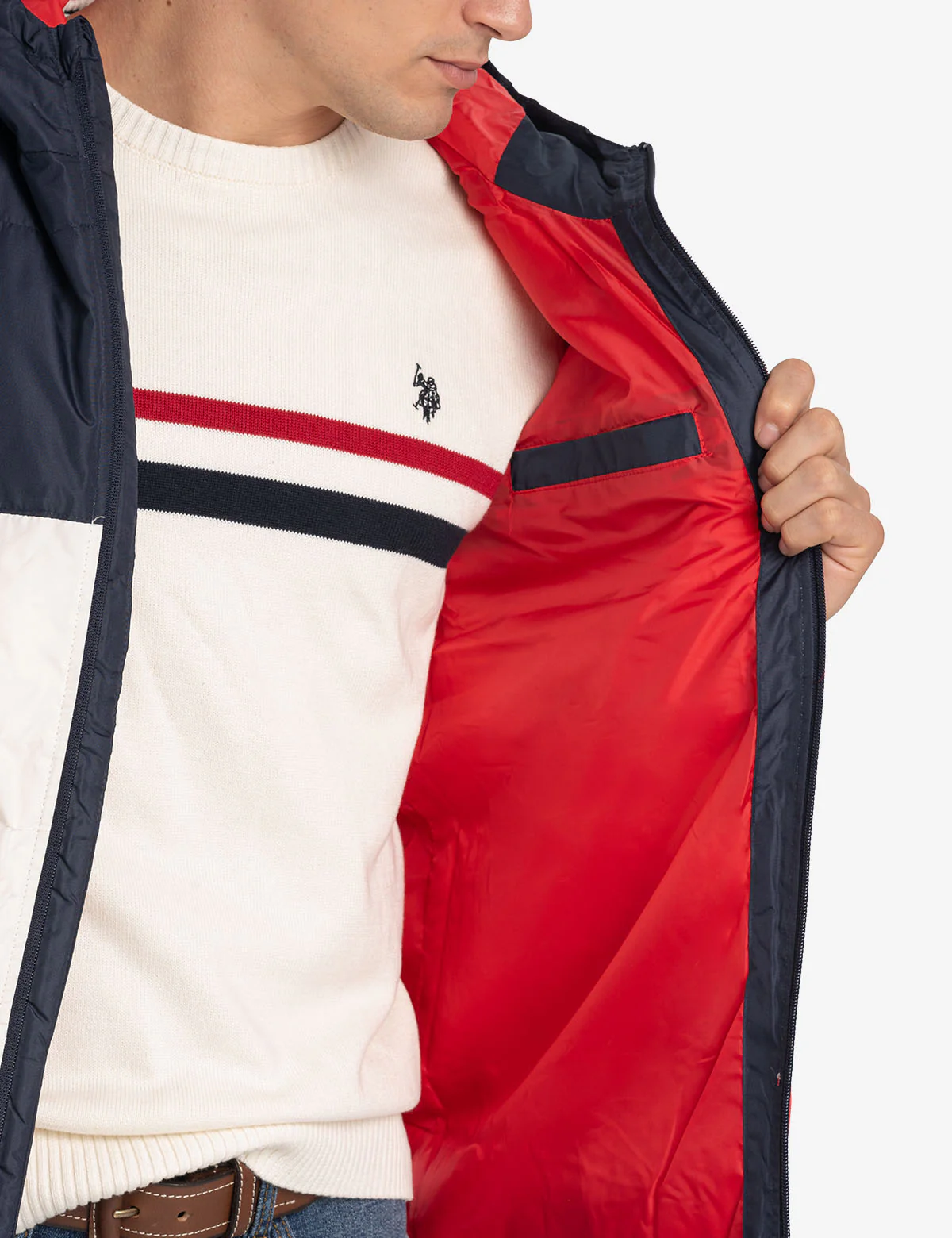 BIG LOGO TRI COLOR QUILTED PUFFER JACKET - Image 16