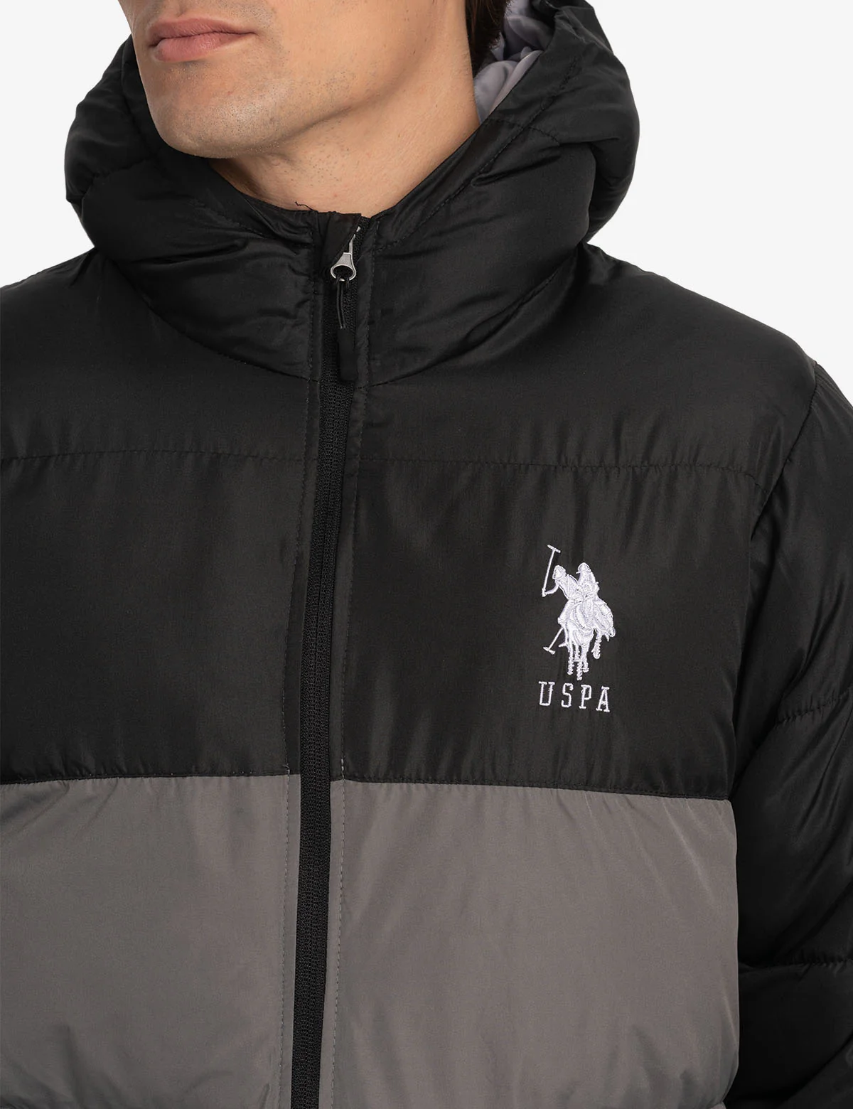 BIG LOGO TRI COLOR QUILTED PUFFER JACKET - Image 3