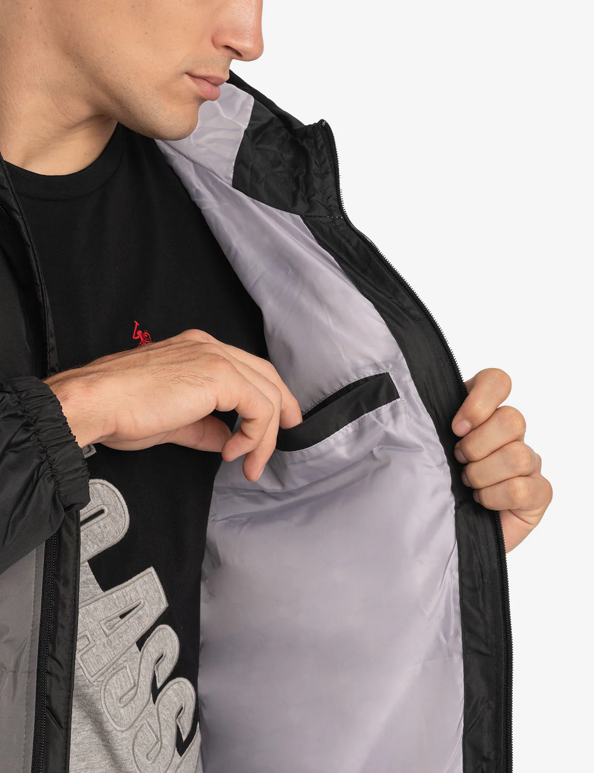 BIG LOGO TRI COLOR QUILTED PUFFER JACKET - Image 4
