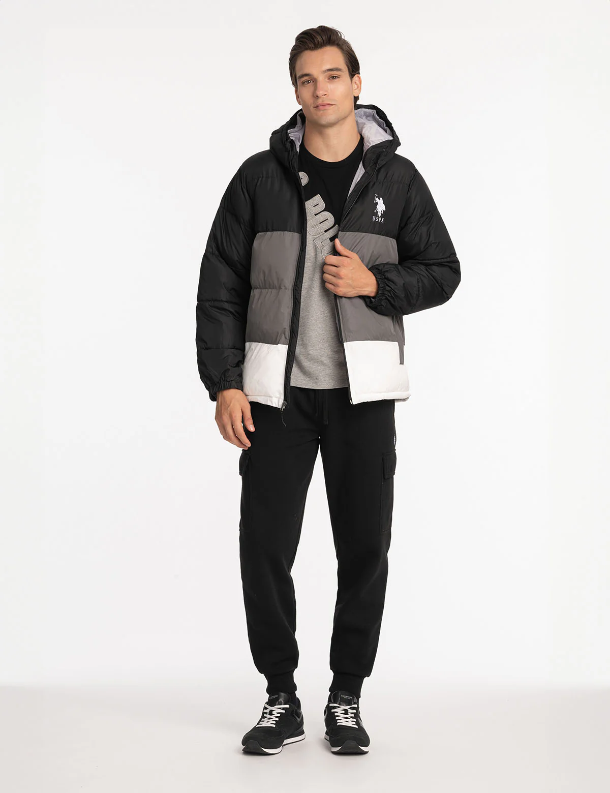 BIG LOGO TRI COLOR QUILTED PUFFER JACKET - Image 8