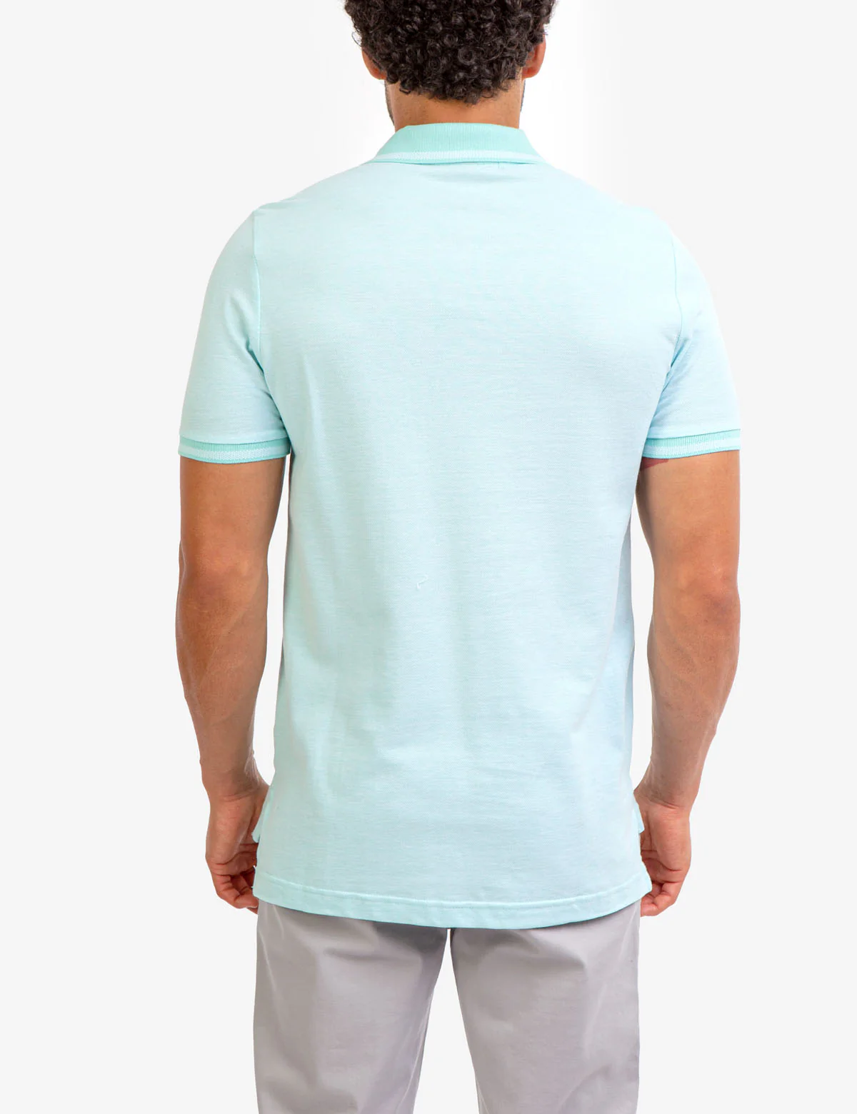 BIRDSEYE CONTRAST COLLAR POLO SHIRT - Image 5