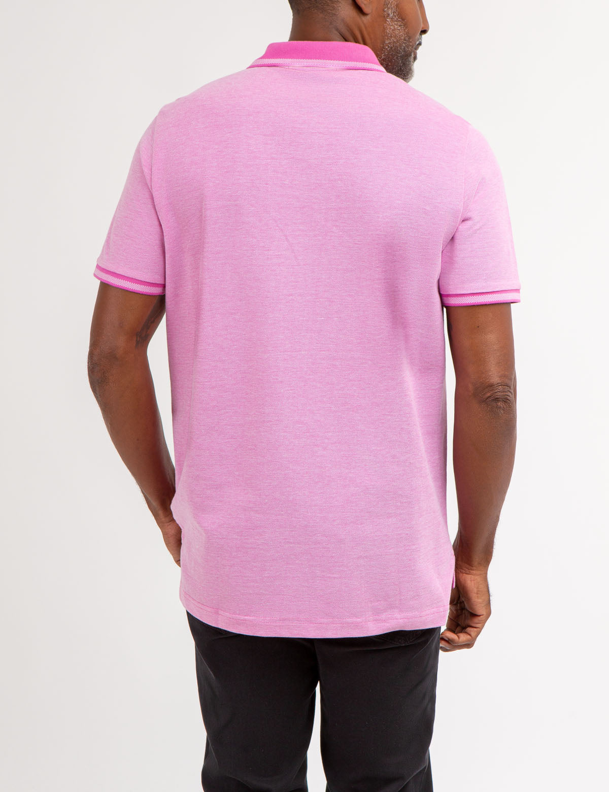 BIRDSEYE CONTRAST COLLAR POLO SHIRT - Image 15