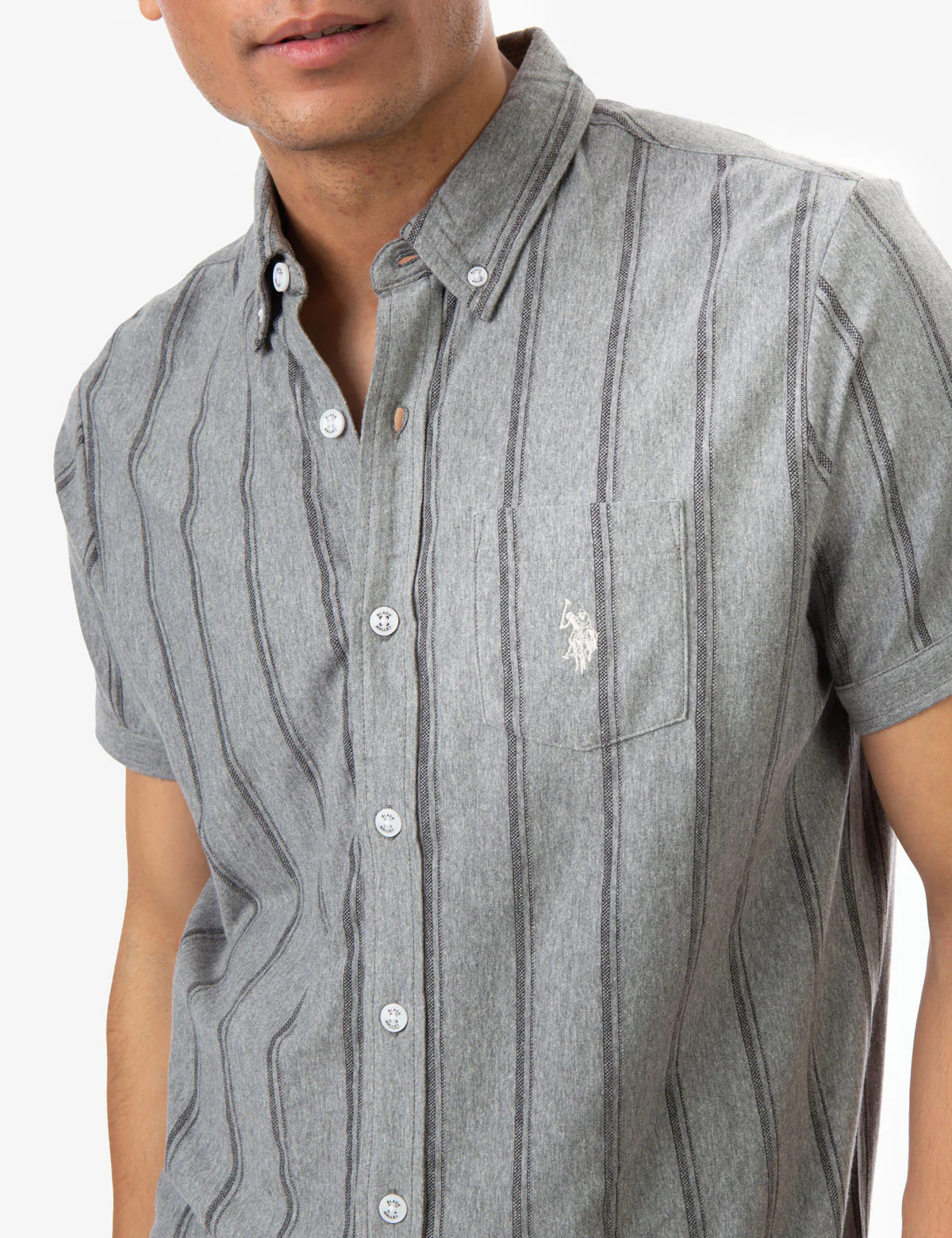 BIRDSEYE STRIPED JERSEY SHIRT - Image 4