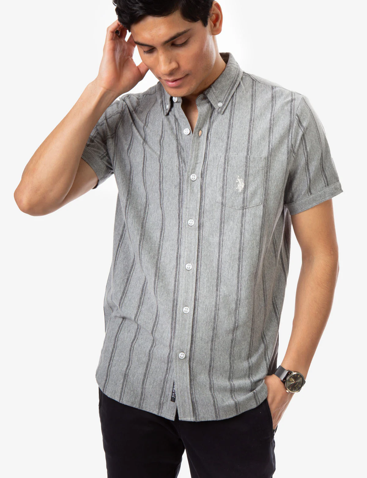 BIRDSEYE STRIPED JERSEY SHIRT - Image 7
