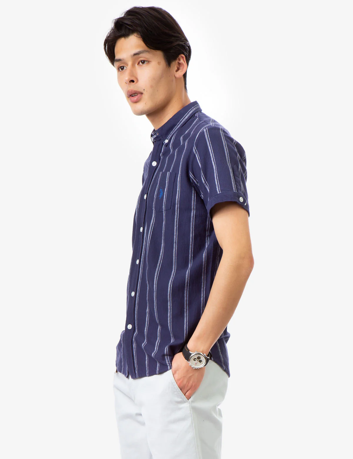 BIRDSEYE STRIPED JERSEY SHIRT - Image 9