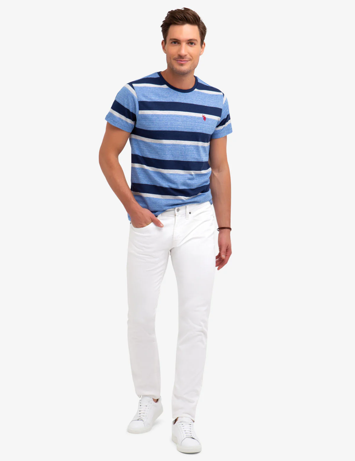HEATHERED STRIPED T-SHIRT - Image 2