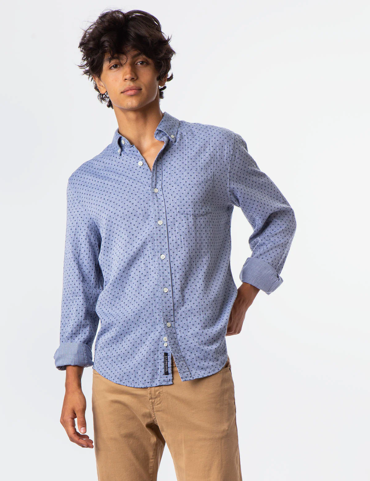 BLACK MALLET ALL OVER DOT SHIRT