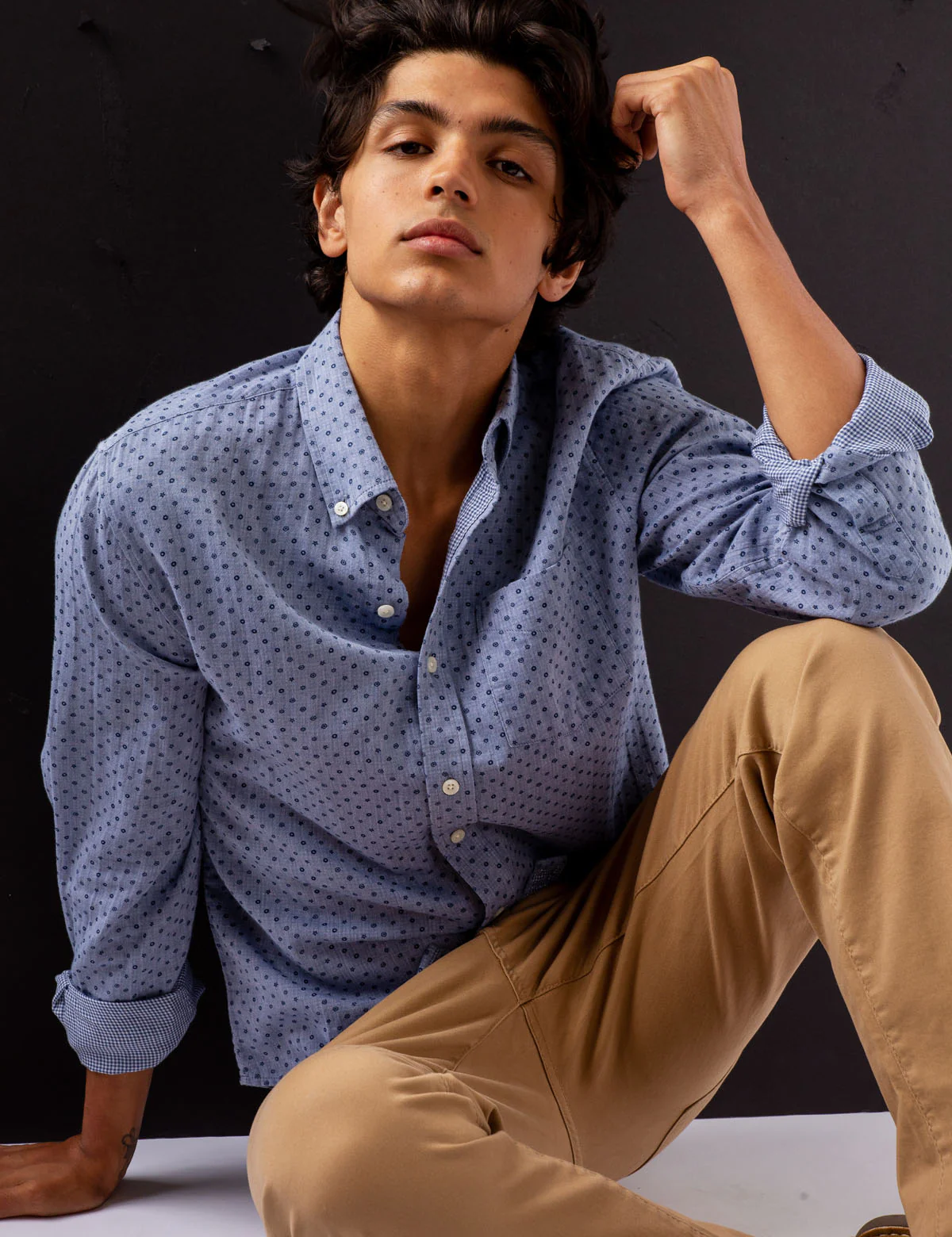 BLACK MALLET ALL OVER DOT SHIRT - Image 6