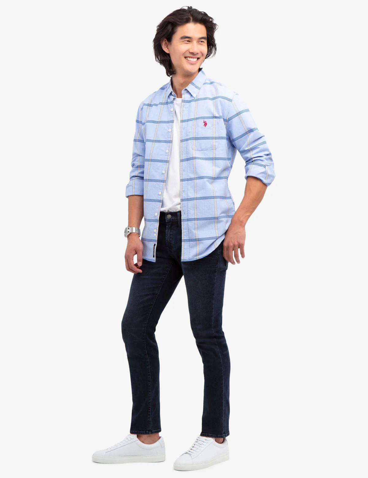 BLACK MALLET CLASSIC FIT PLAID OXFORD SHIRT - Image 2