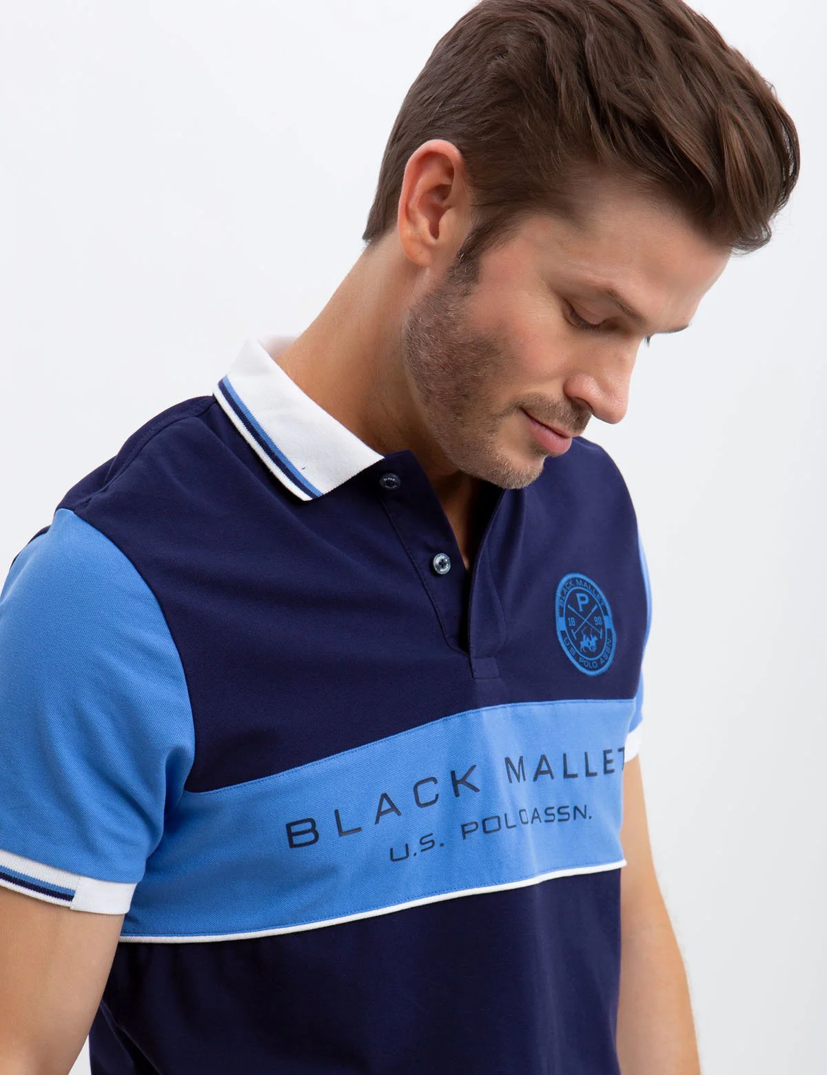 BLACK MALLET SLIM FIT, STRETCH PIQUE, COLORBOCK POLO SHIRT - Image 3