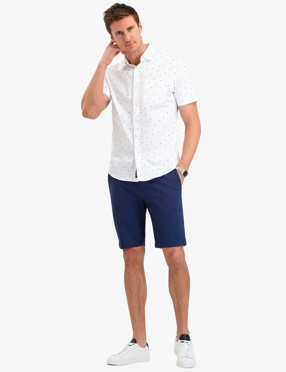 BLACK MALLET DOT PRINT SHORT SLEEVE SHIRT - Image 5