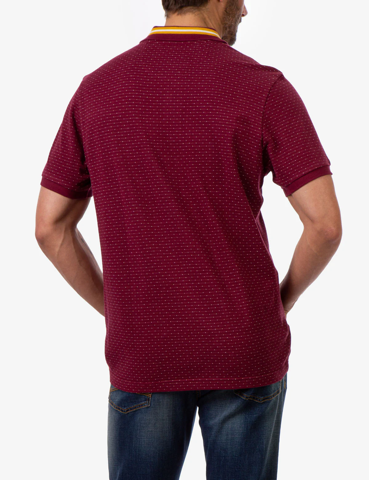 BLACK MALLET JACQUARD PIQUE POLO SHIRT - Image 4