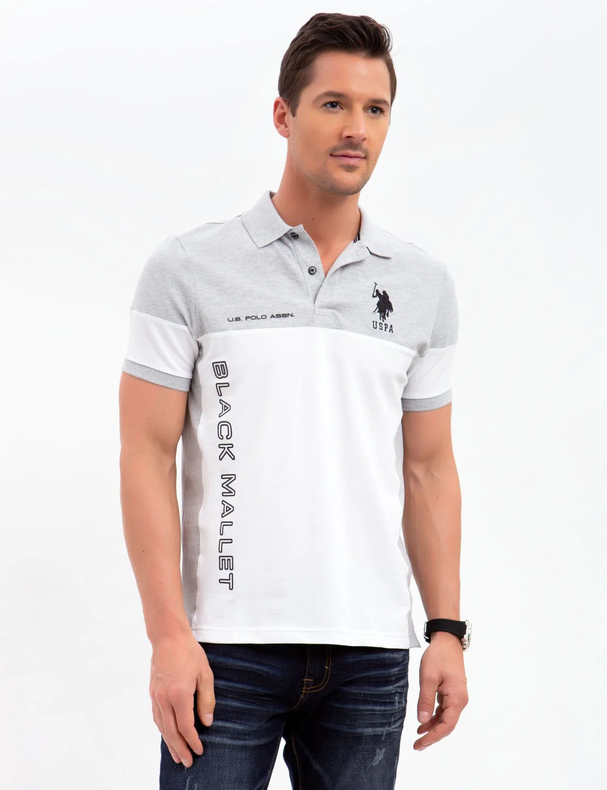 BLACK MALLET SLIM FIT STRETCH PIQUE POLO SHIRT - Image 12