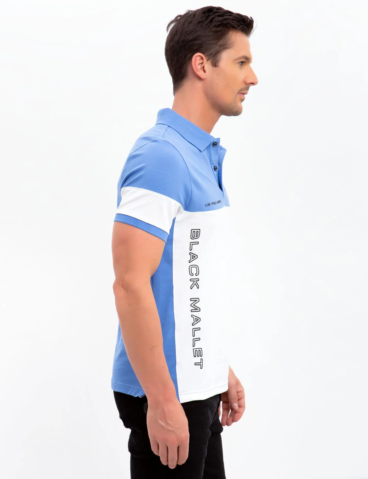 BLACK MALLET SLIM FIT STRETCH PIQUE POLO SHIRT - Image 19