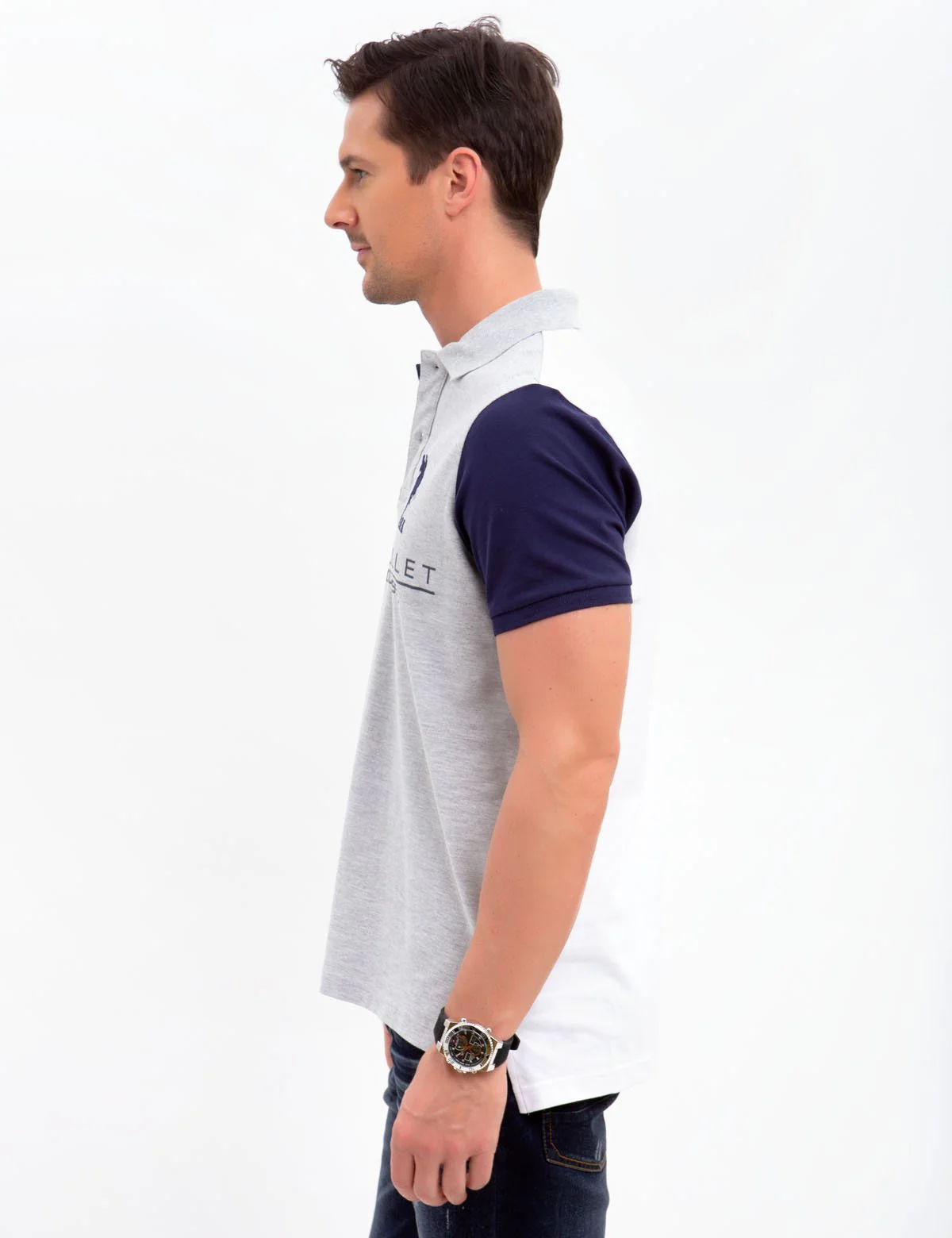 BLACK MALLET LOGO POLO SHIRT - Image 2