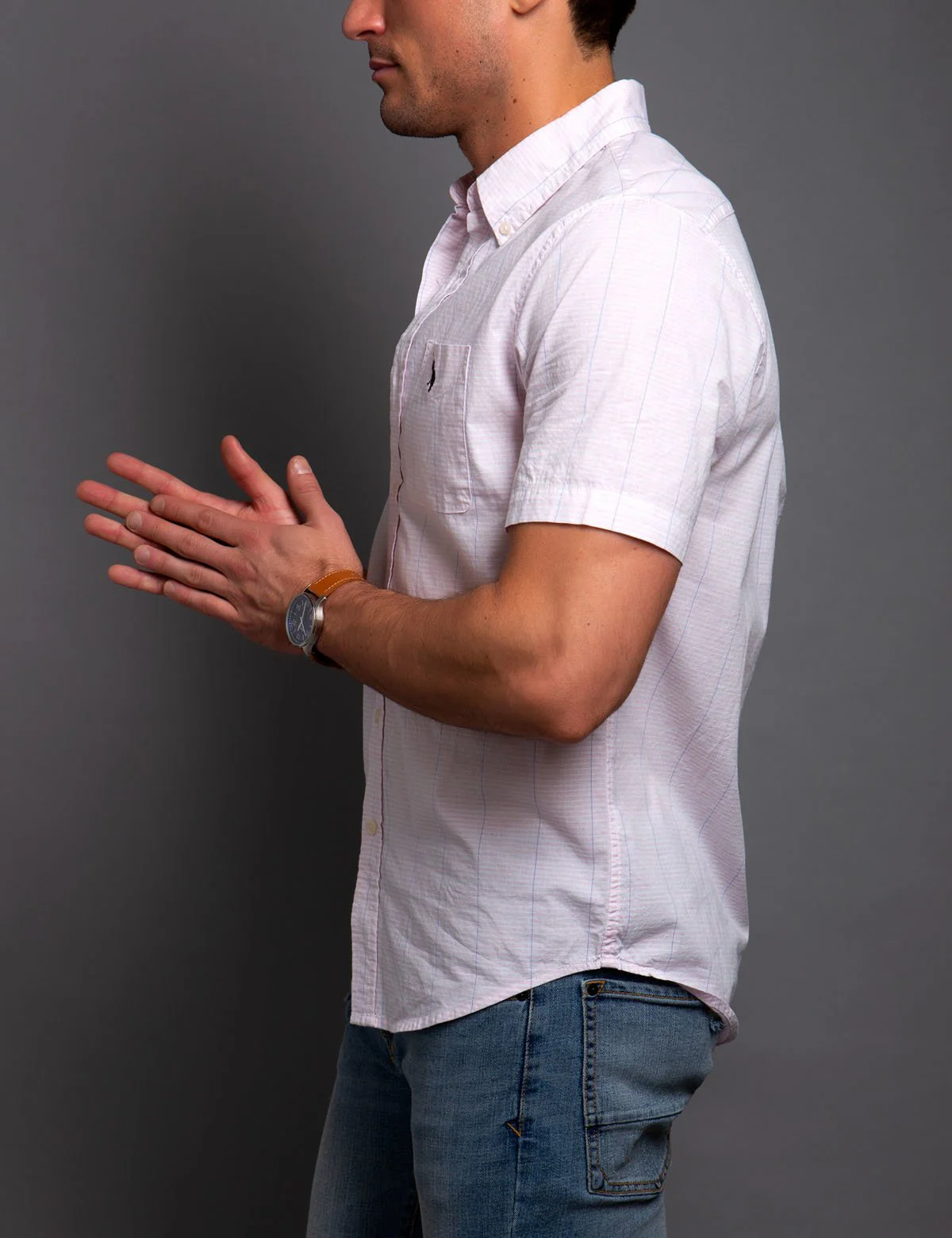 STRETCH SLIM FIT POPLIN SHIRT - Image 3