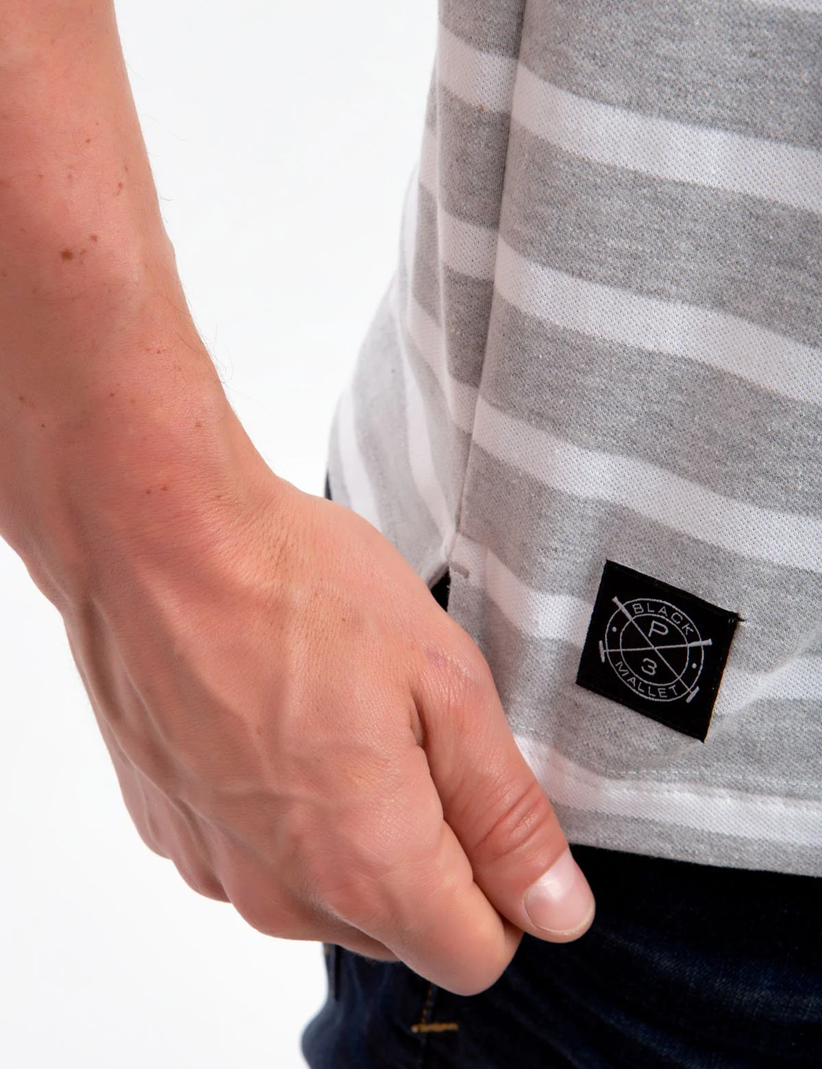 BLACK MALLET STRIPED POLO SHIRT - Image 9