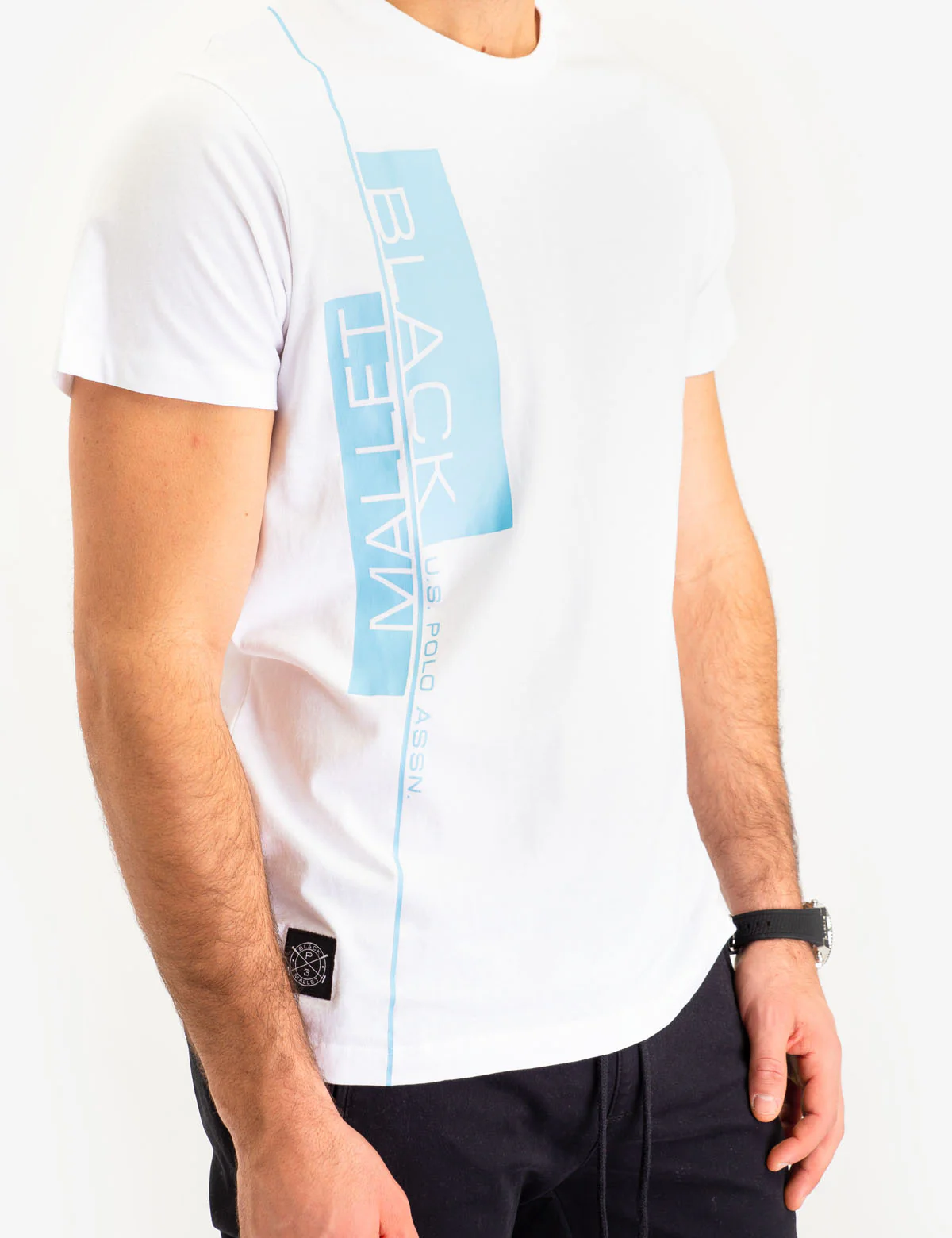 BLACK MALLET VERTICAL LOGO T-SHIRT - Image 3