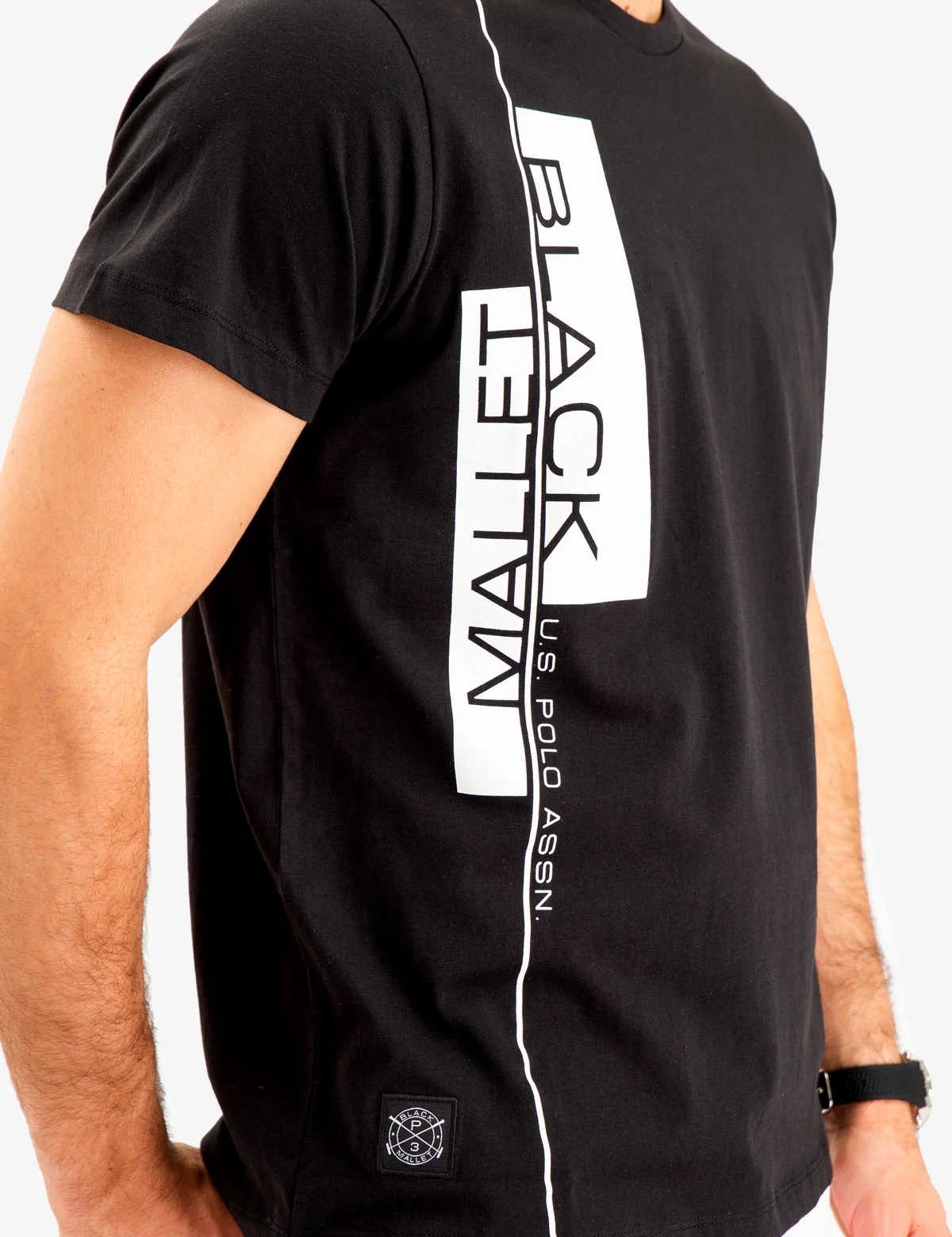 BLACK MALLET VERTICAL LOGO T-SHIRT - Image 6