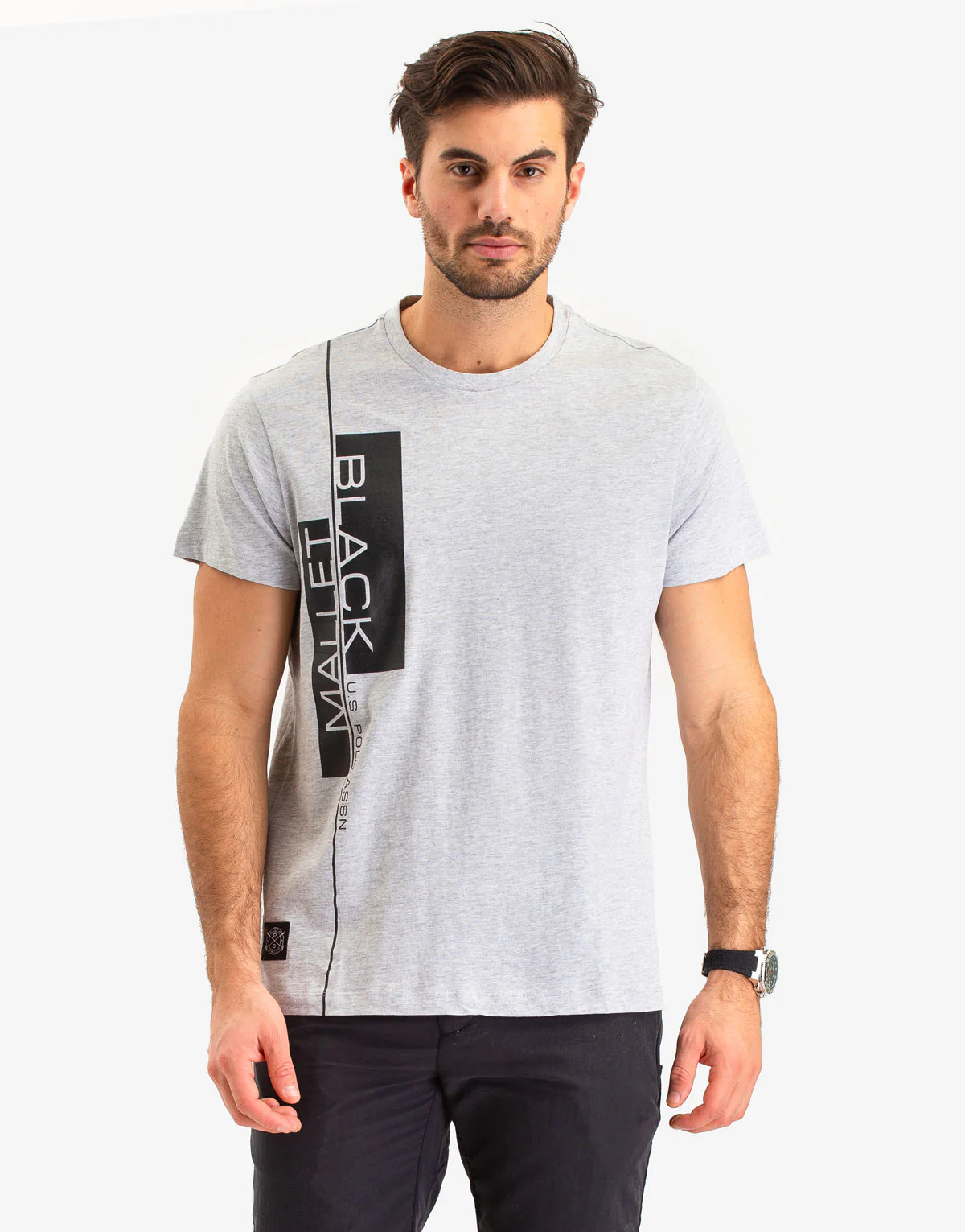 BLACK MALLET VERTICAL LOGO T-SHIRT - Image 7