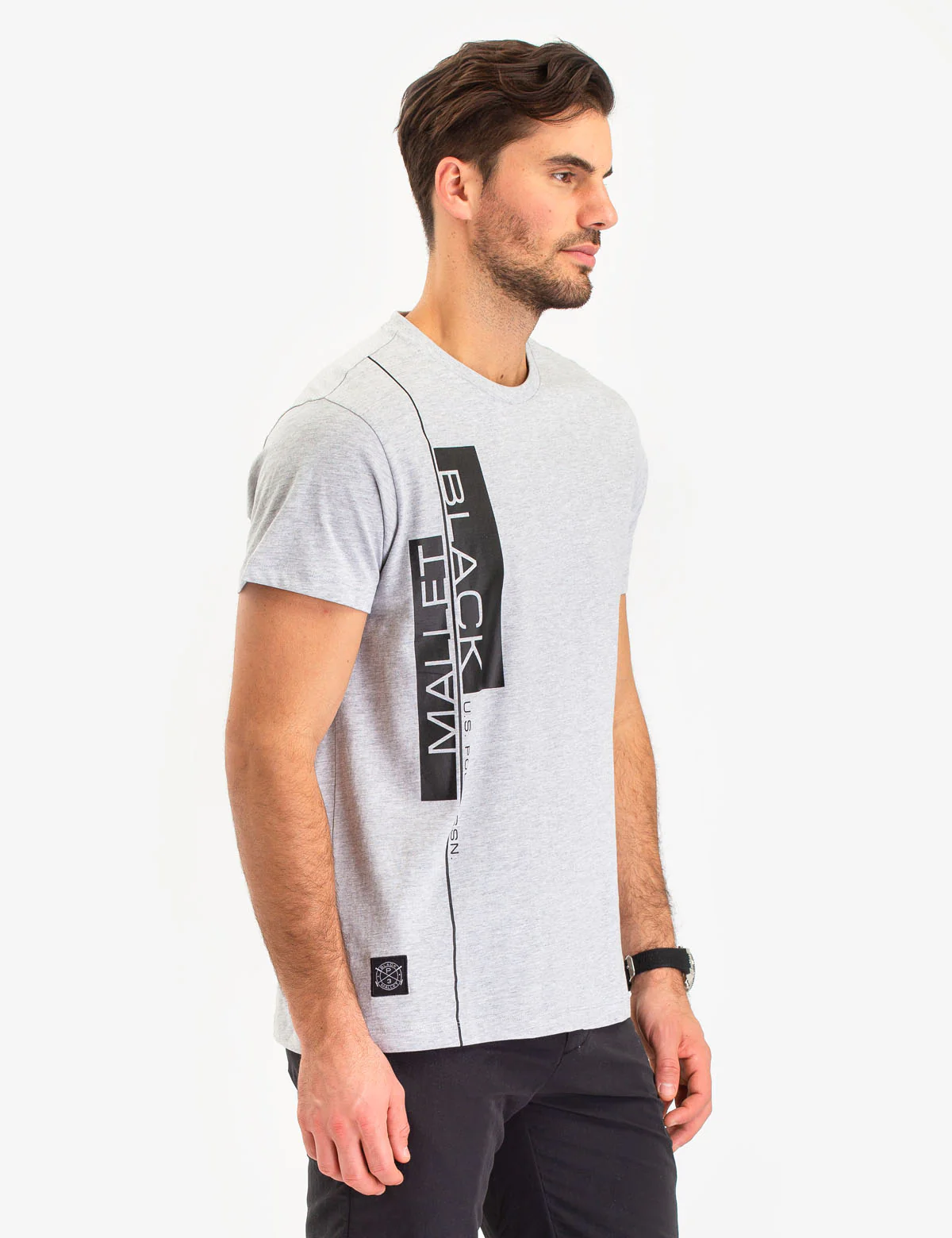 BLACK MALLET VERTICAL LOGO T-SHIRT - Image 9