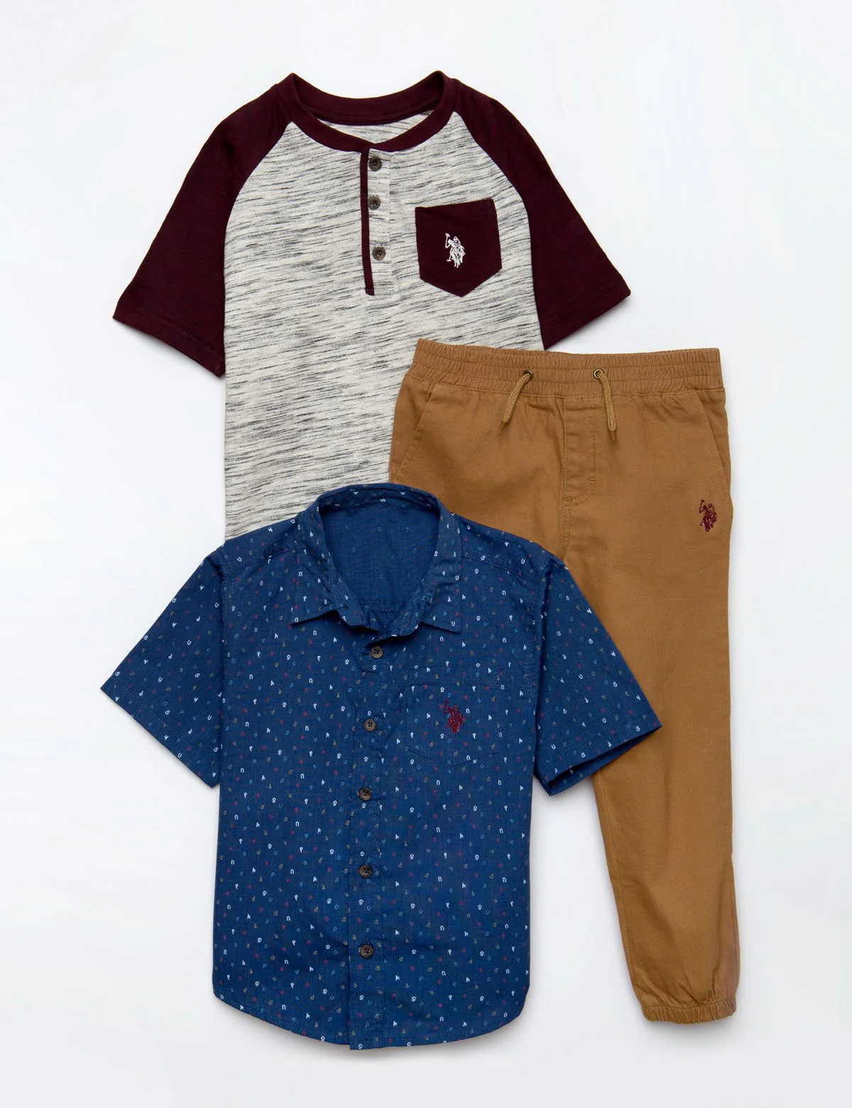 BOYS 3 PIECE SET - SHIRT, TEE & JOGGERS - Image 4