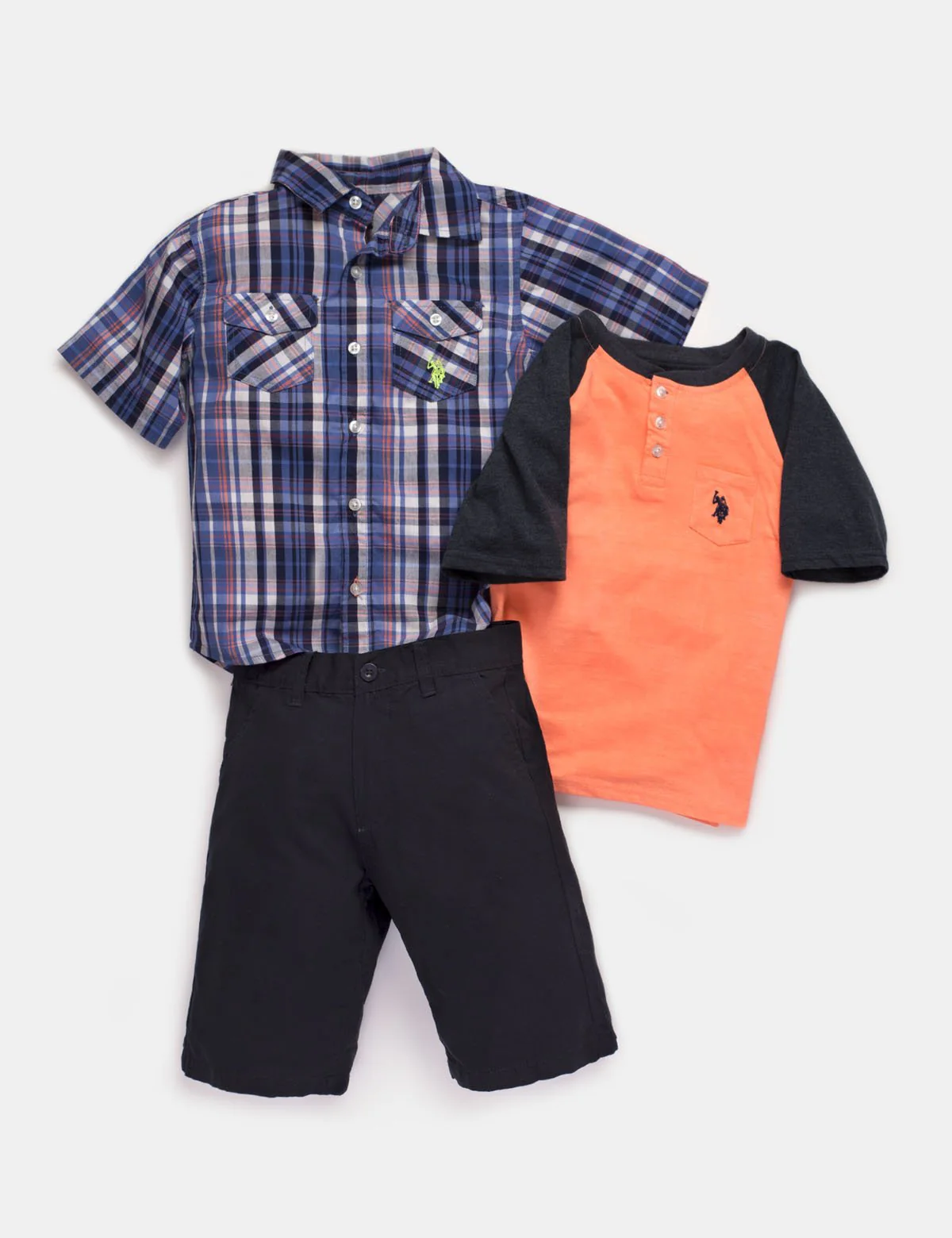 BOYS 3 PIECE SET - SHIRT, TEE & SHORTS - Image 2