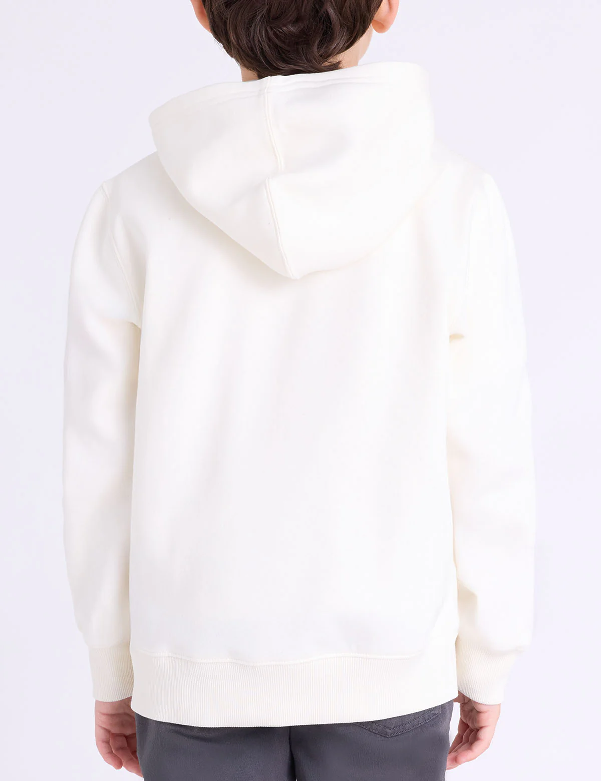 BOYS CHEST STRIPE FLEECE HOODIE - Image 4