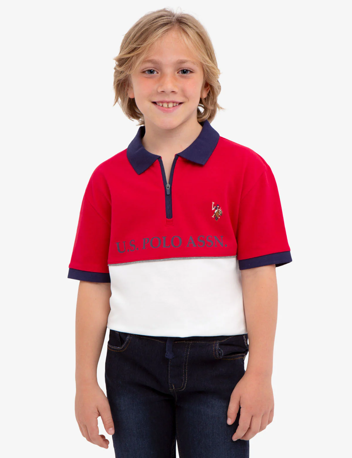BOYS COLORBLOCK PIQUE POLO SHIRT - Image 5