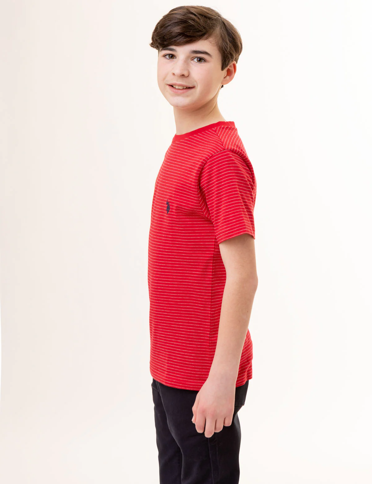 BOYS DASH STRIPE CREW NECK T-SHIRT - Image 4
