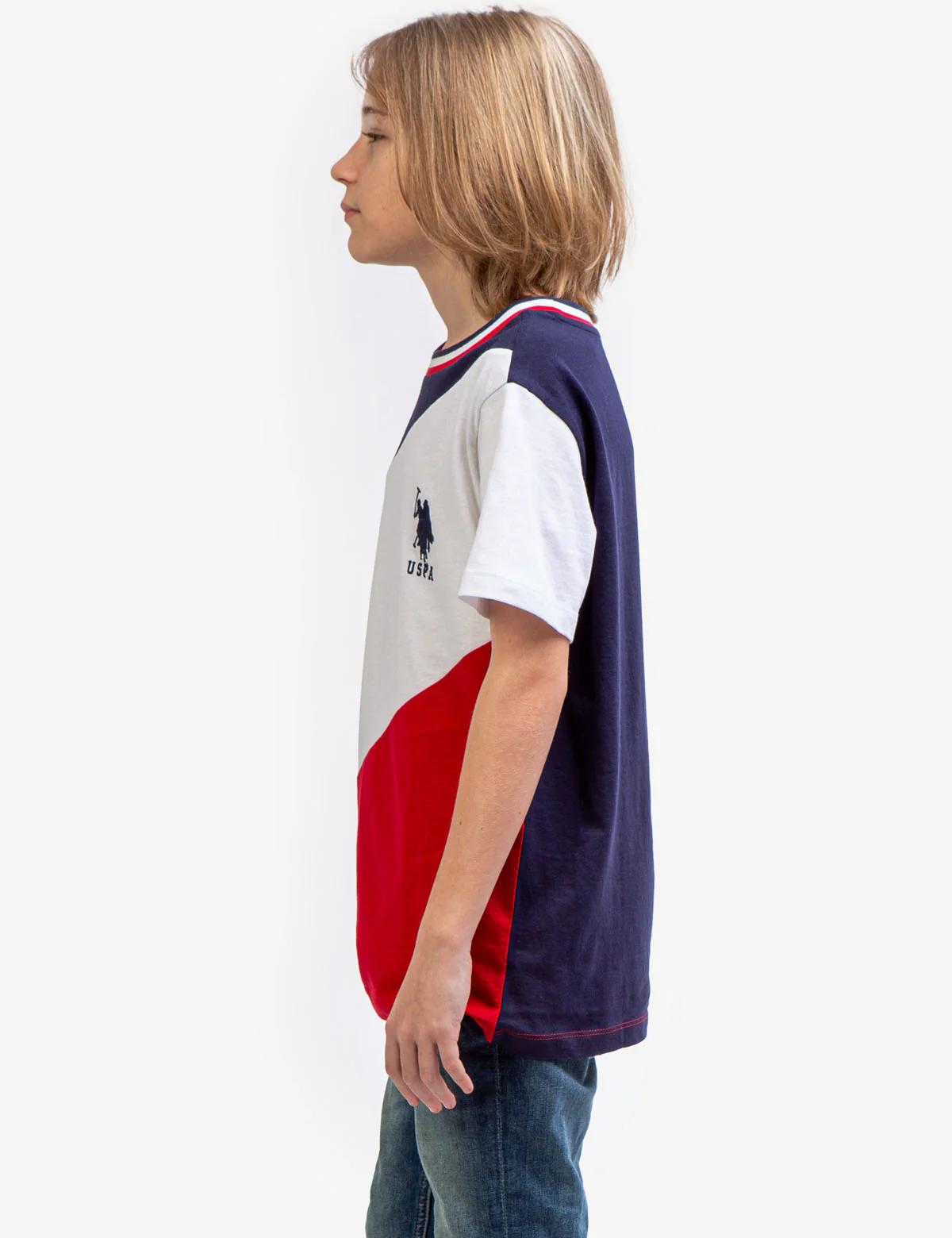 BOYS DIAGONAL CREW NECK T-SHIRT - Image 3