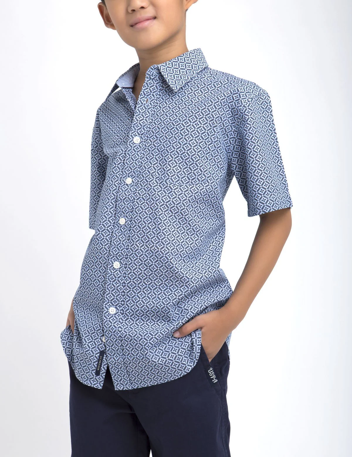 BOYS GEOMETRIC PRINTED SHIRT - Image 4