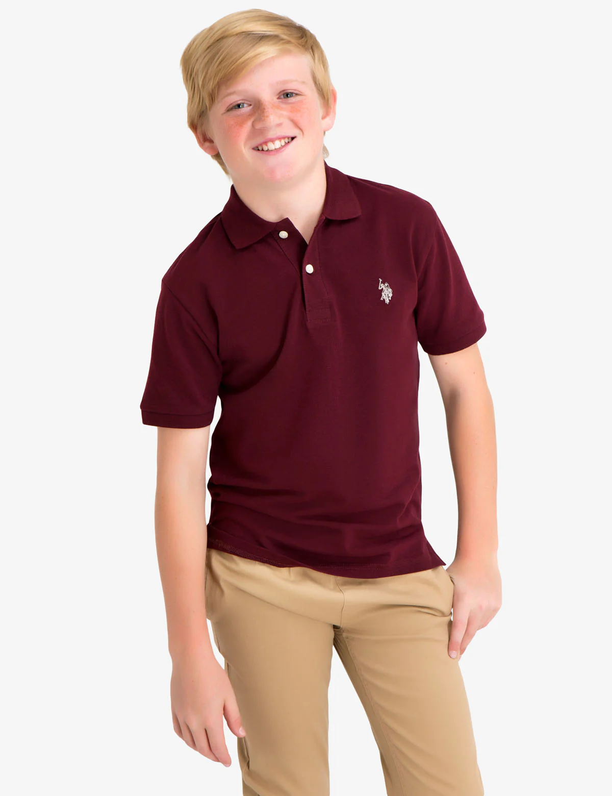 BOYS LOGO PIQUE POLO SHIRT - Image 2