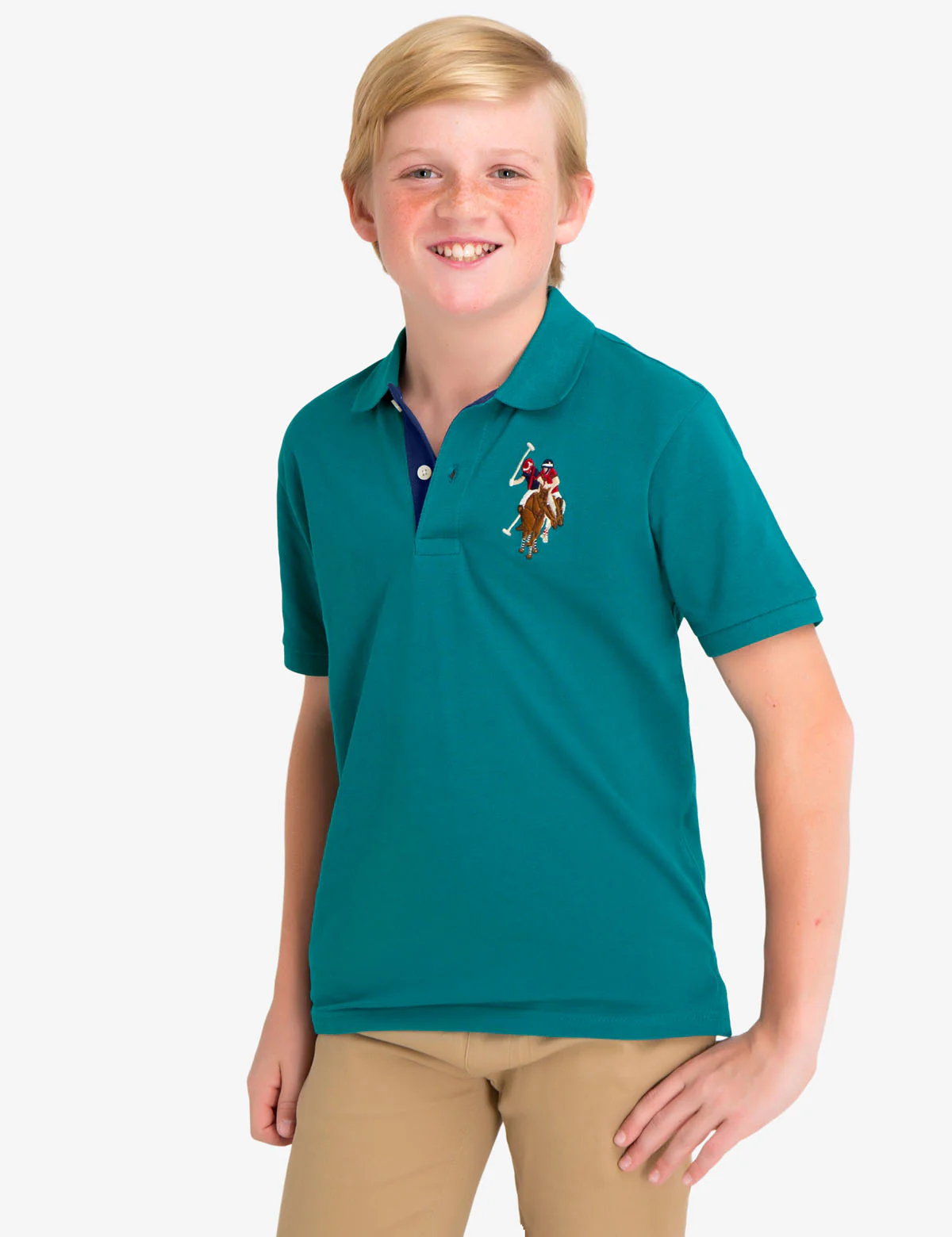 Boys Multi-Color Big Logo Polo Shirt - Image 4